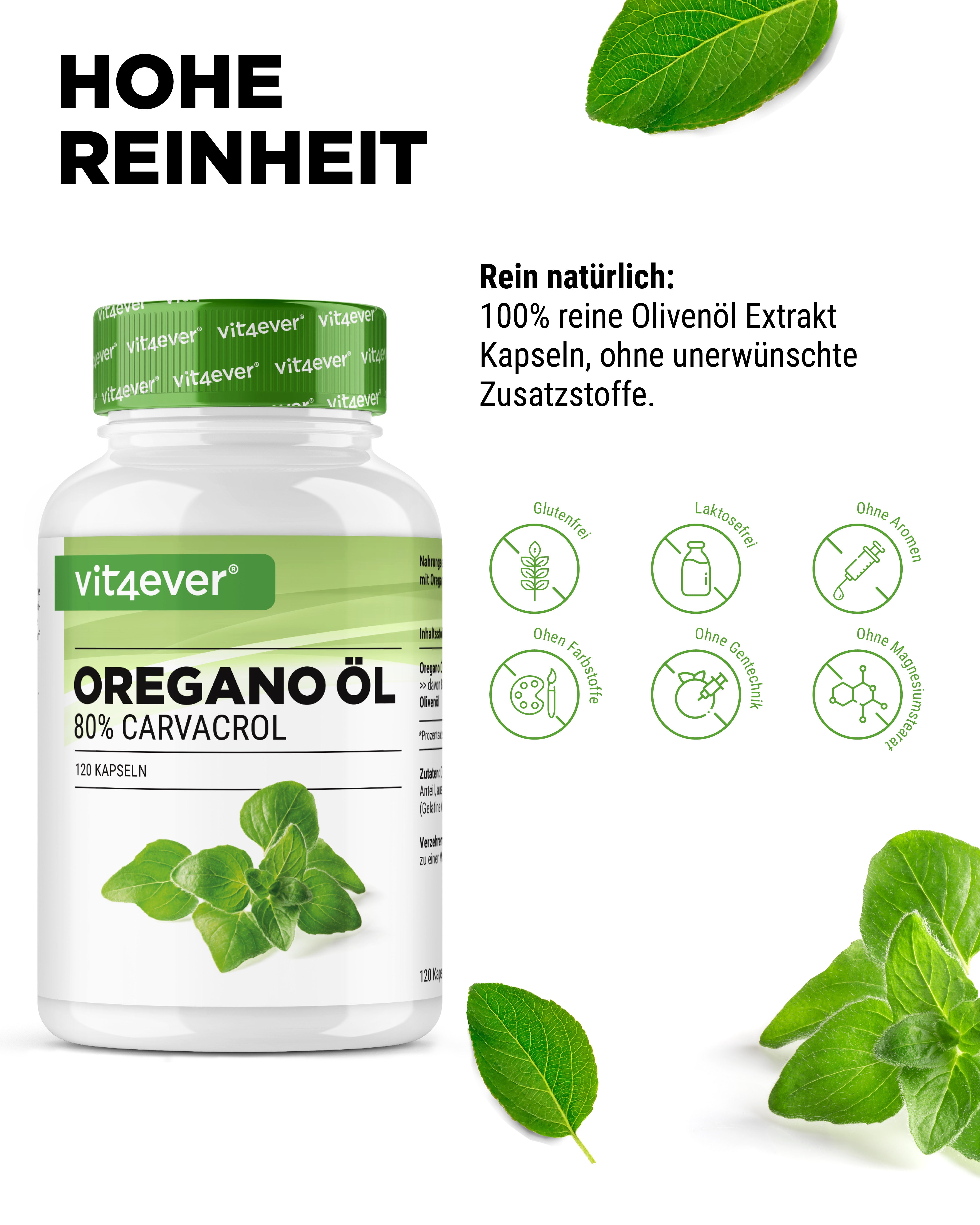 Oregano Öl - 150 mg - 80% Carvacrol