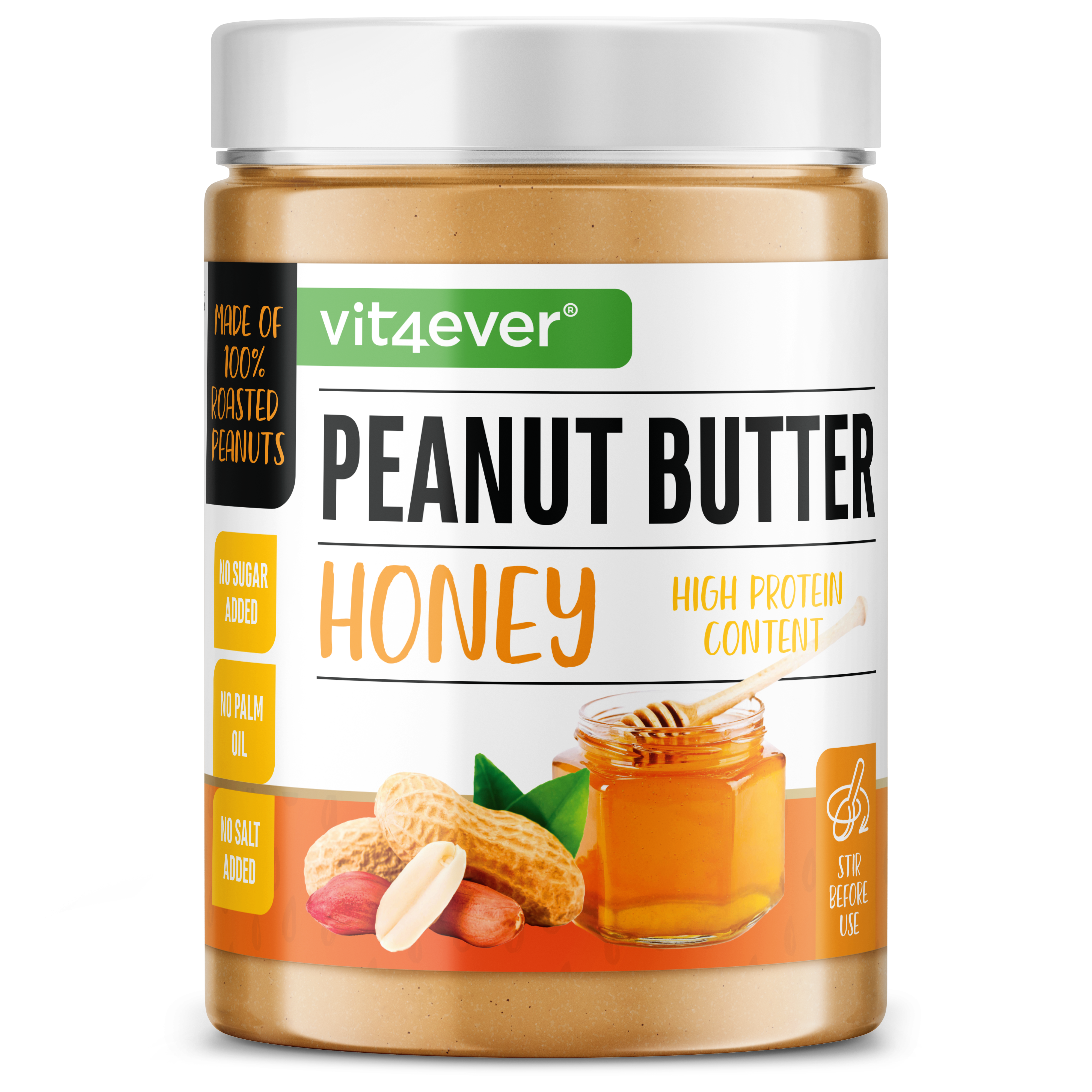 Erdnussbutter (Smooth) mit Honig