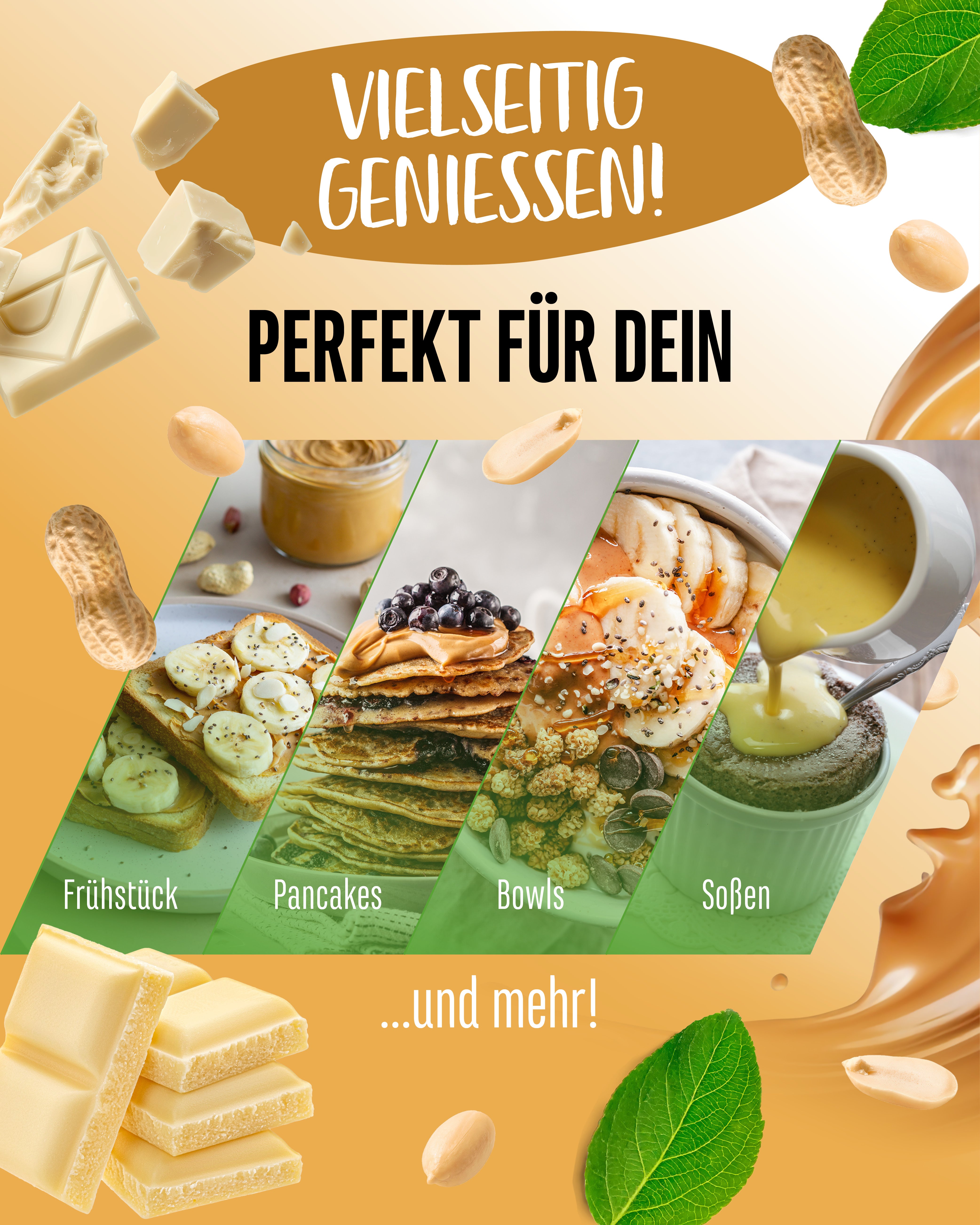 Cacahuète + chocolat blanc, 500 g