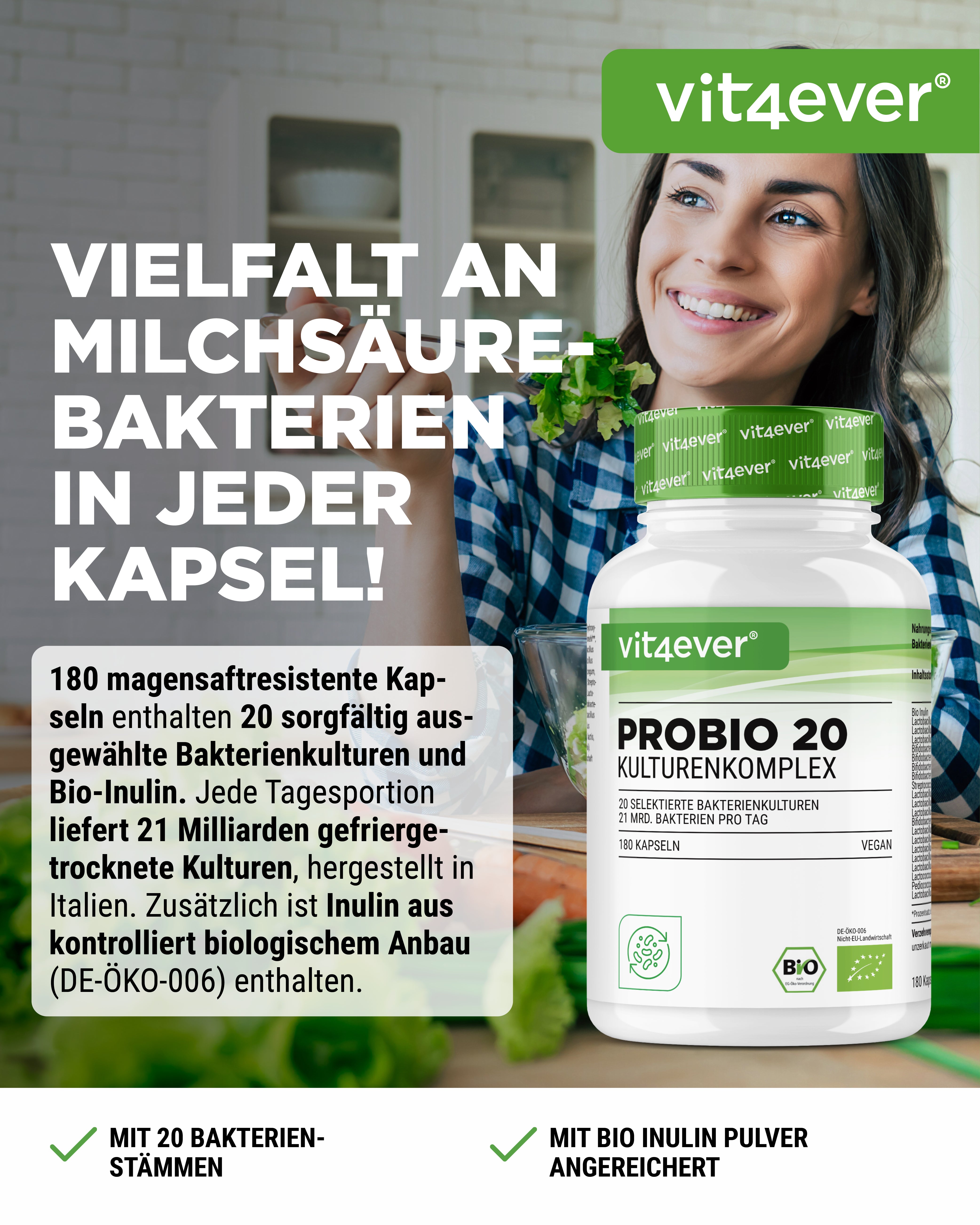 Complexe Probio 20 - 20 souches bactériennes + Inuline