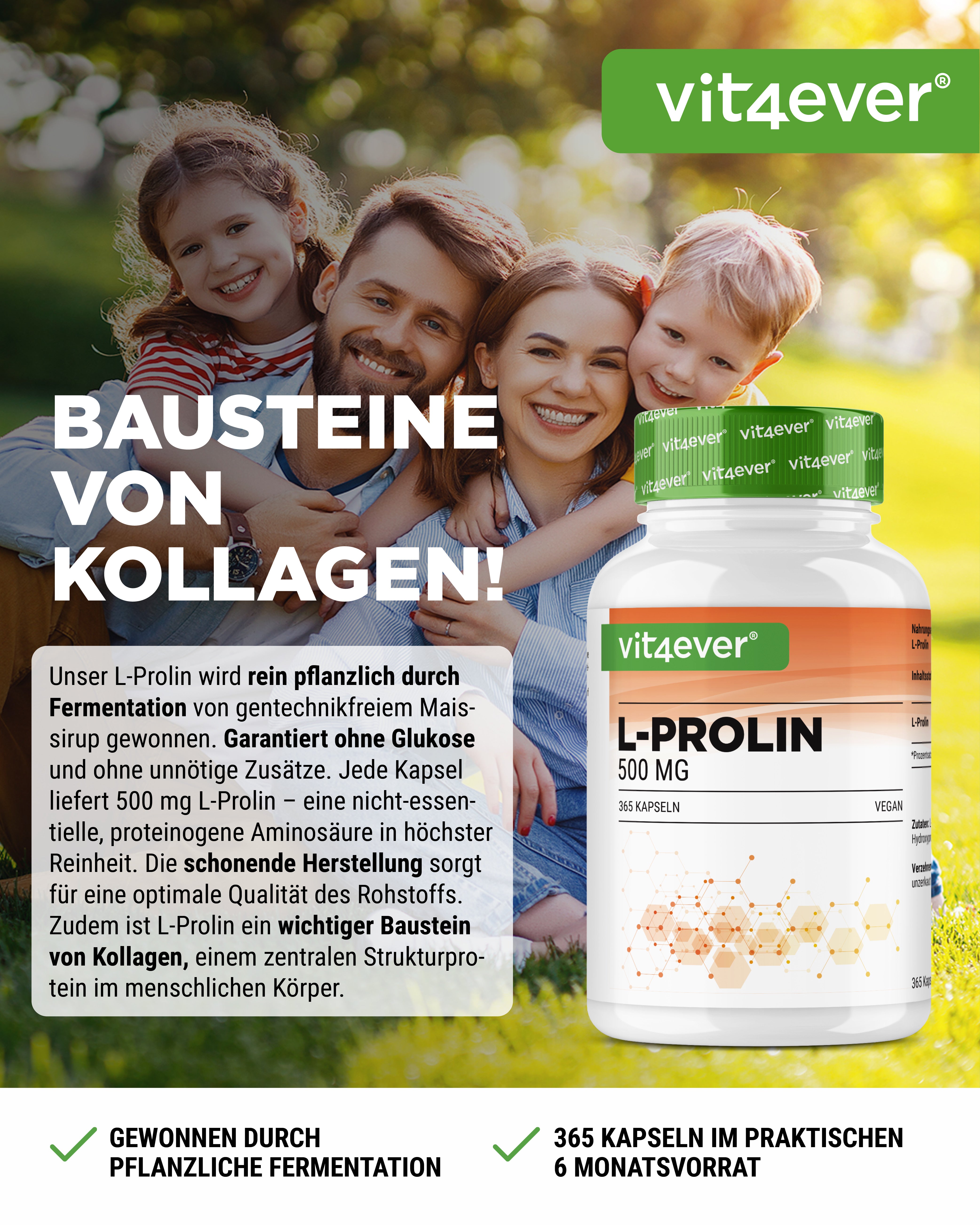 L-Prolin - 500 mg