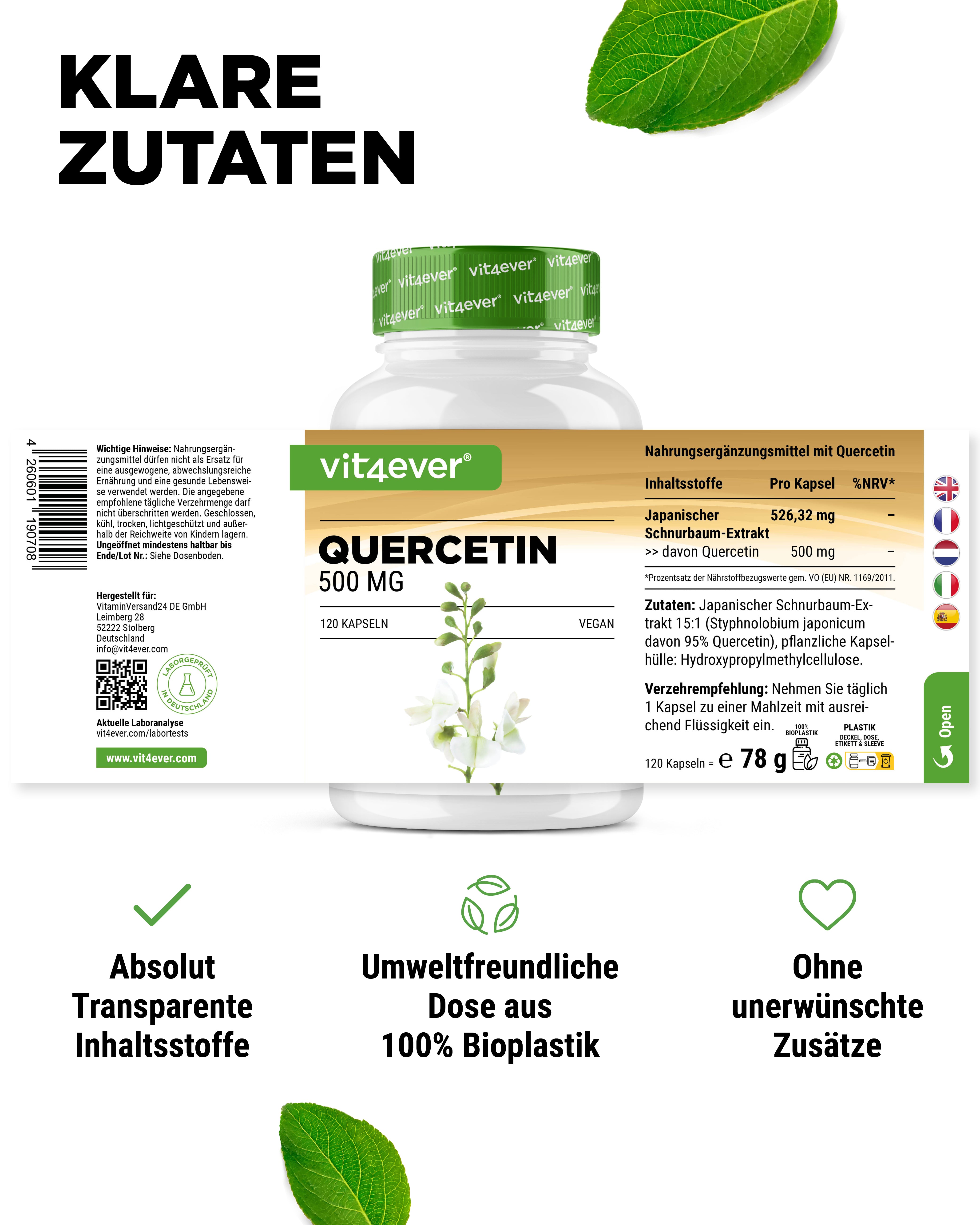 Quercetina - 500 mg