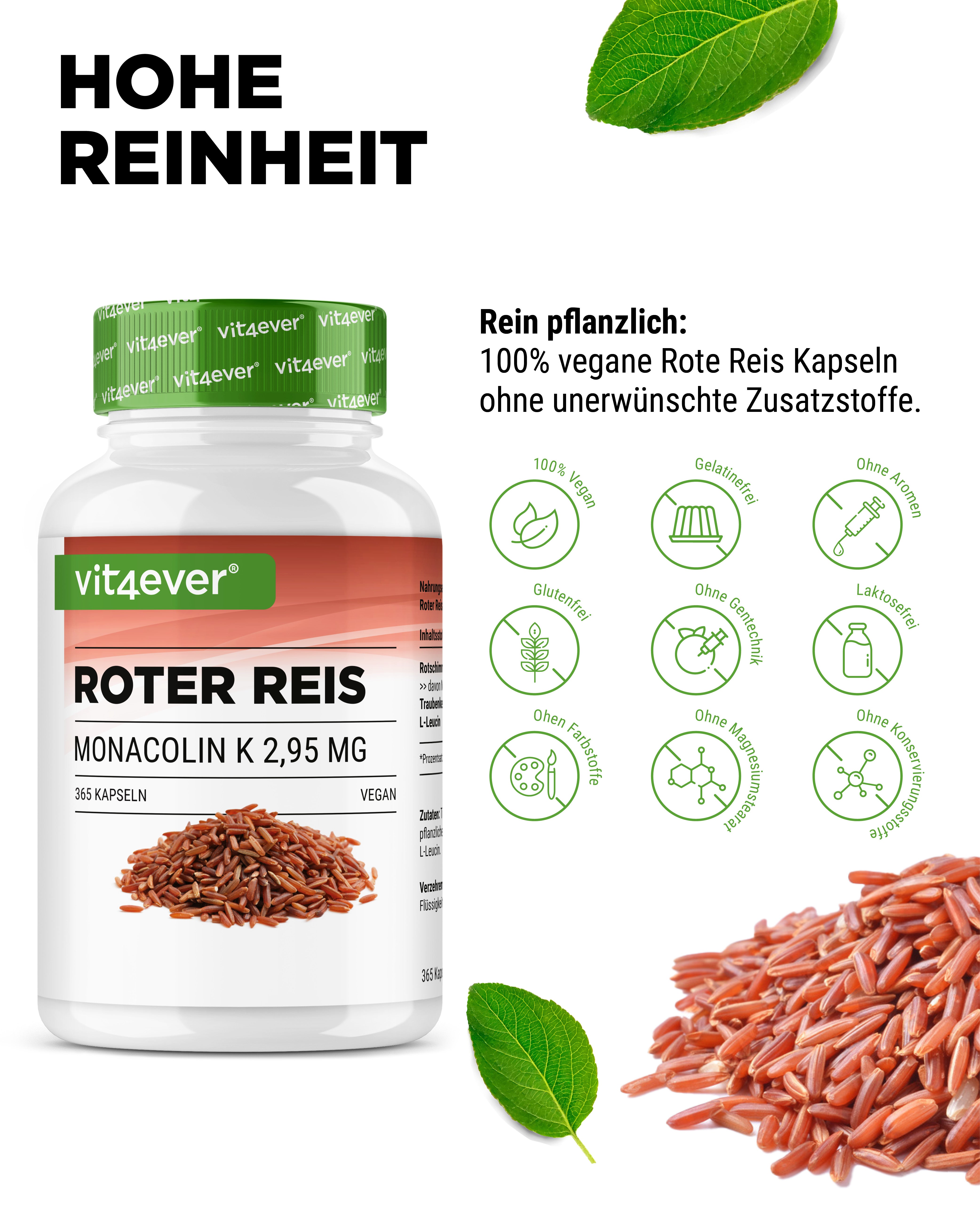 Red Yeast Rice Extract - 2.95 mg Monacolin K, 365 Capsules