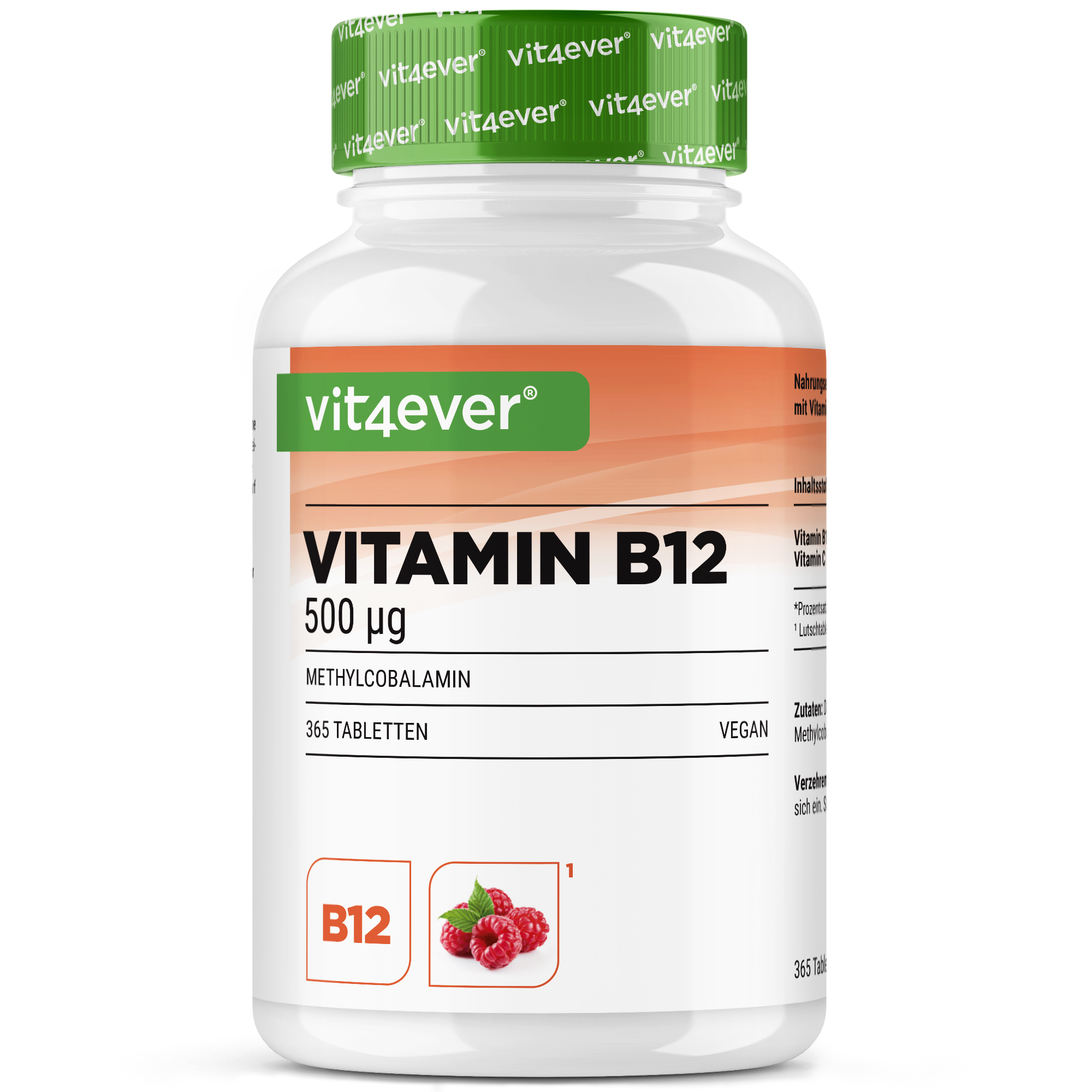 Vitamin B12 - 500 mcg - Himbeergeschmack