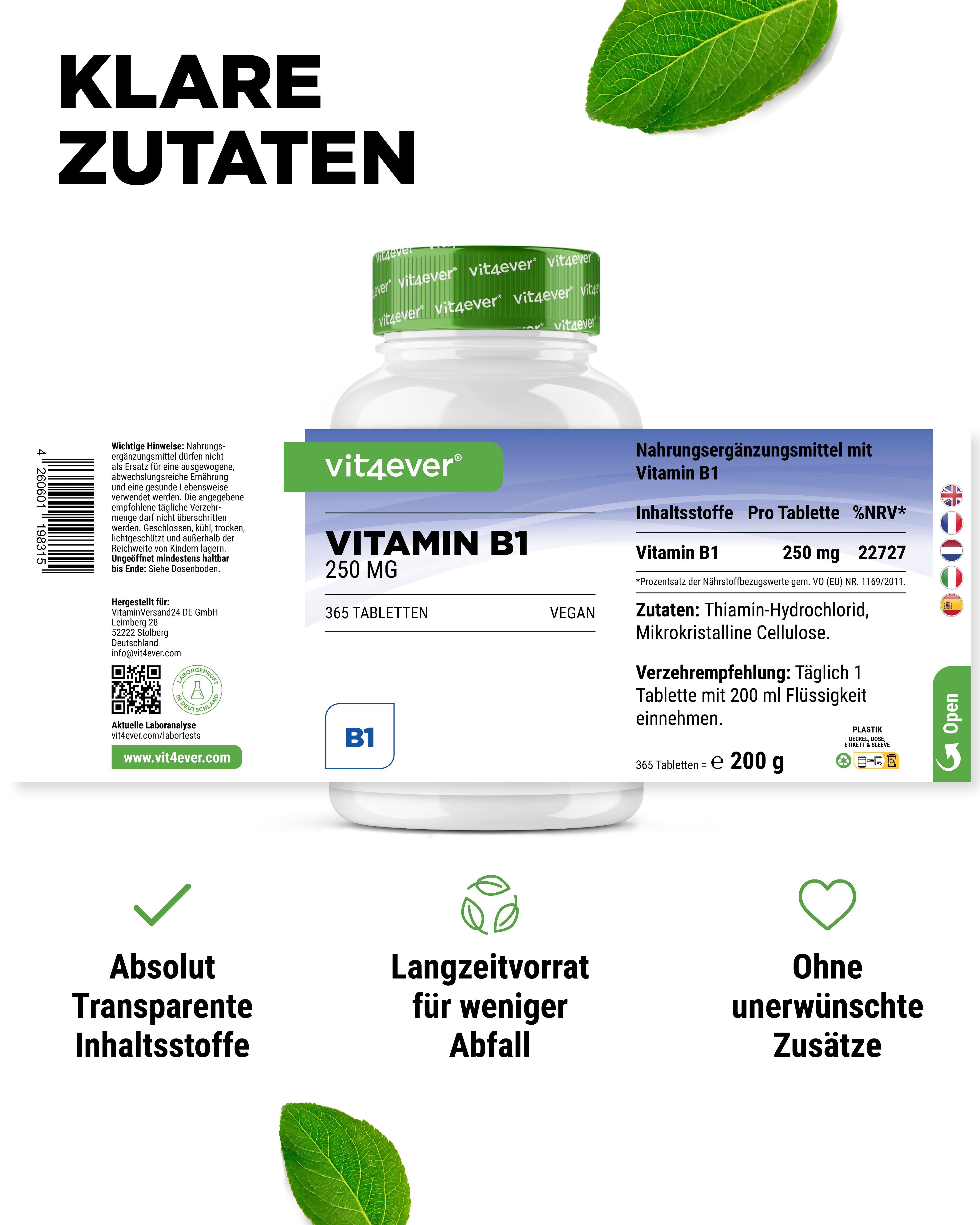 Vitamina B1 - 250 mg
