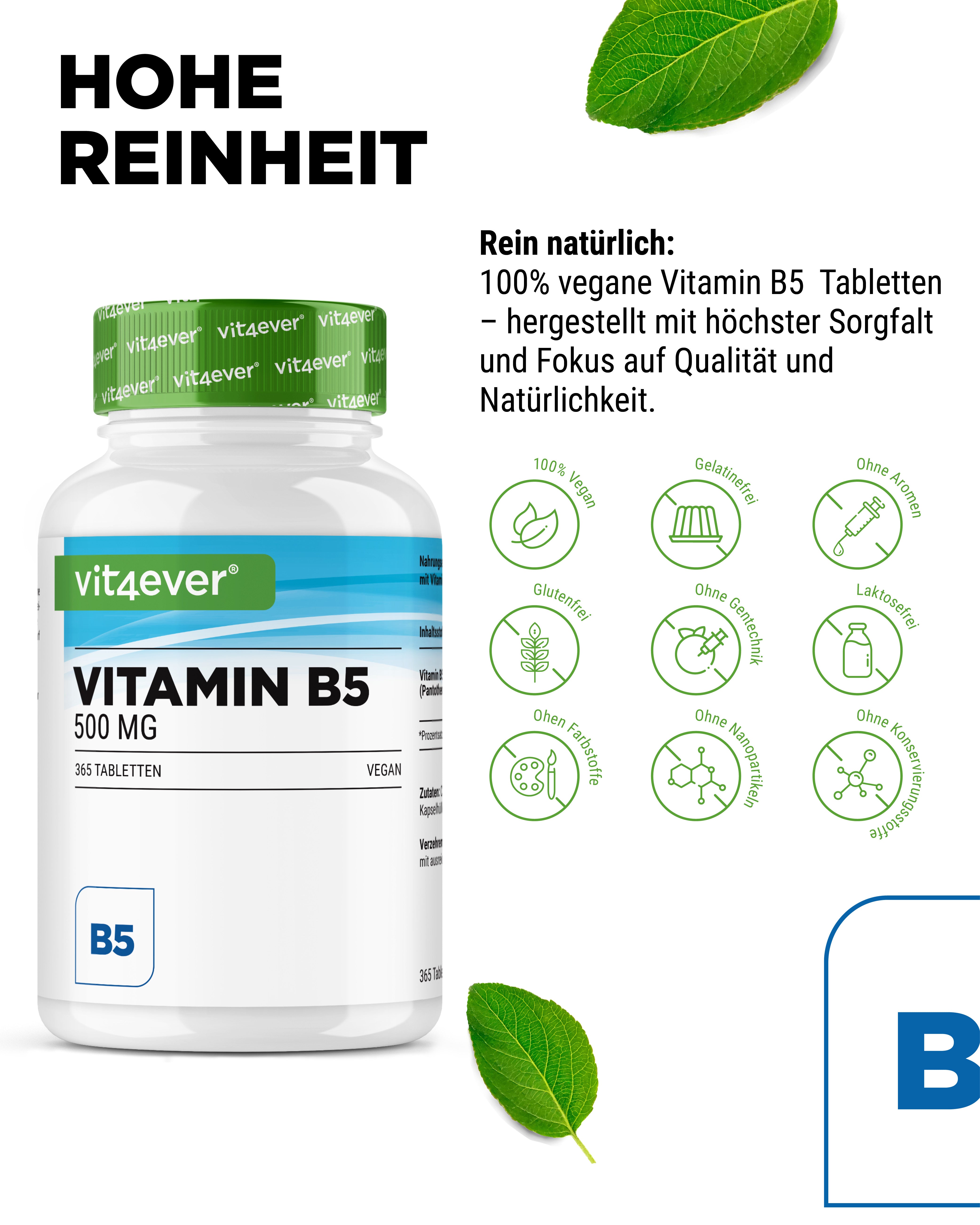 Vitamina B5 - 500 mg