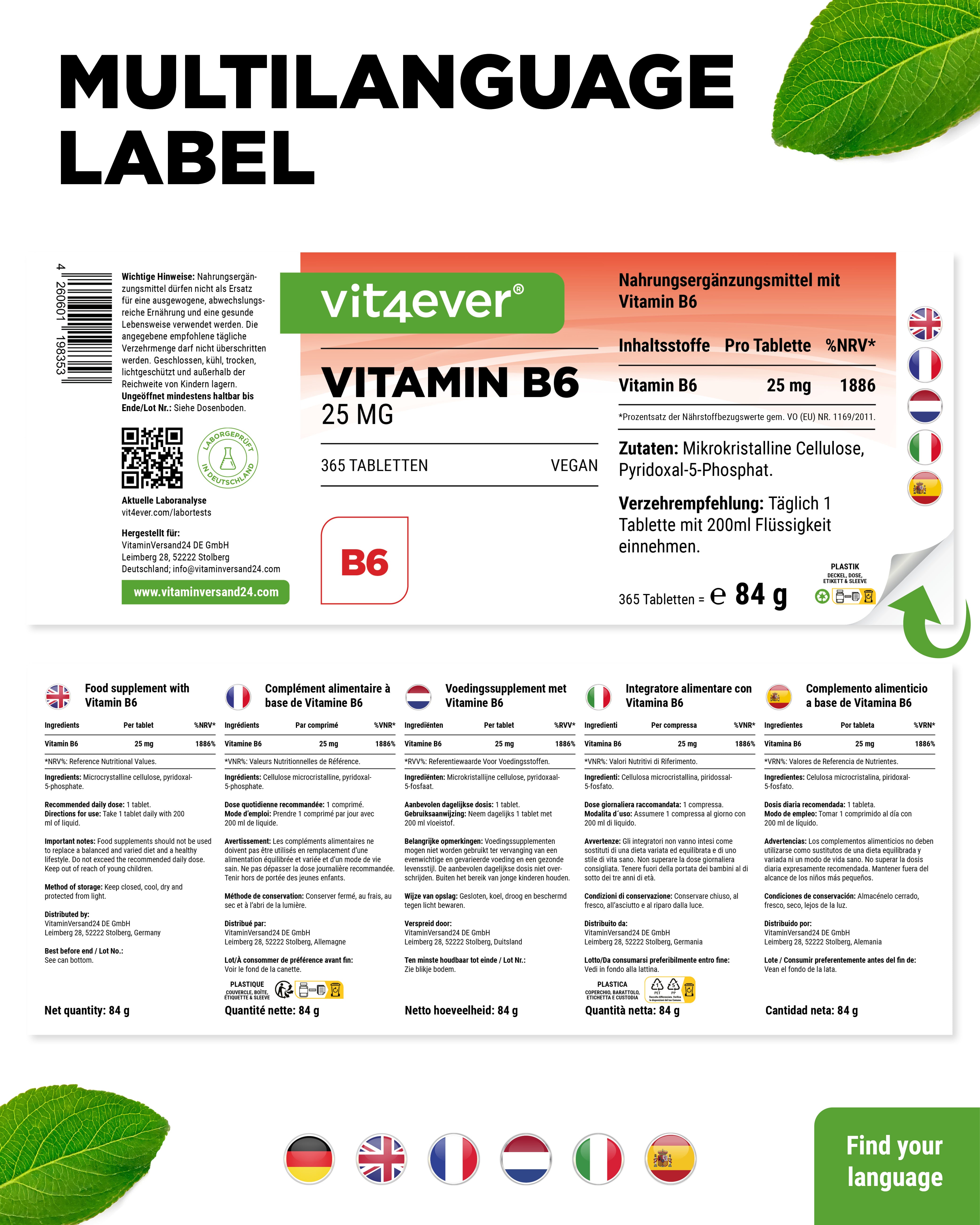 Vitamina B6 - 25 mg