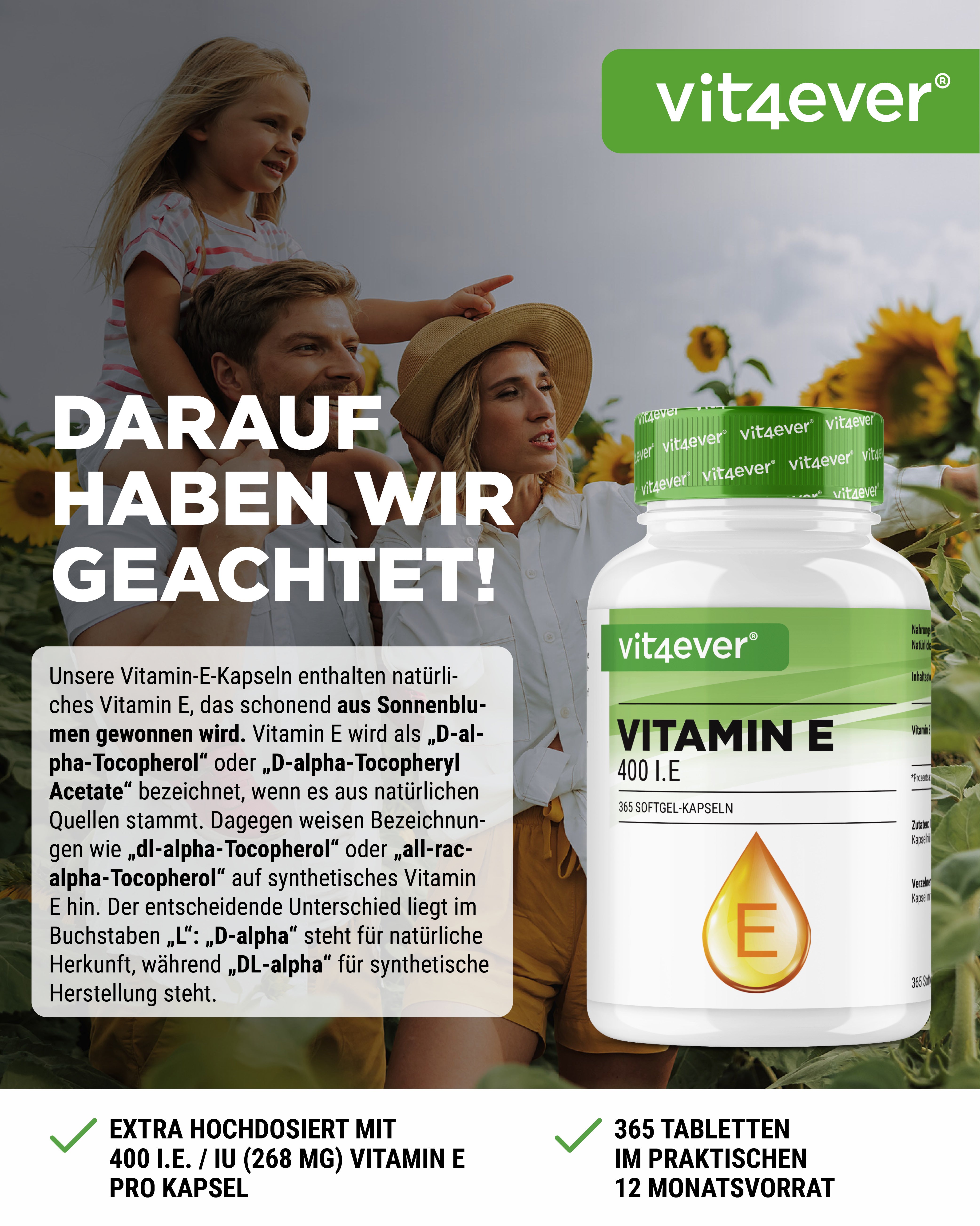 Vitamin E 400 I.E. Softgels