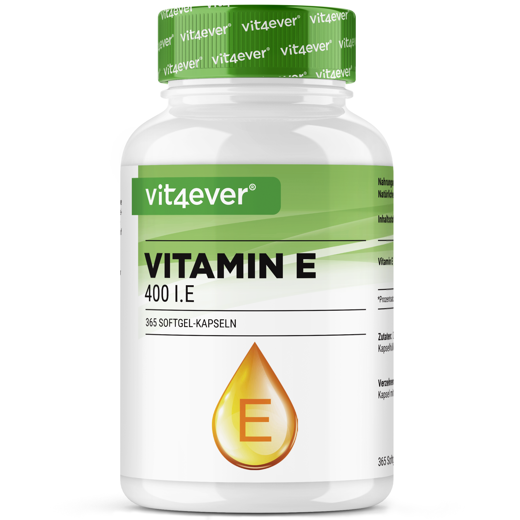 Carlyle Dry Vitamin E 400 IU (268mg) 120 Capsules High Potency Formu