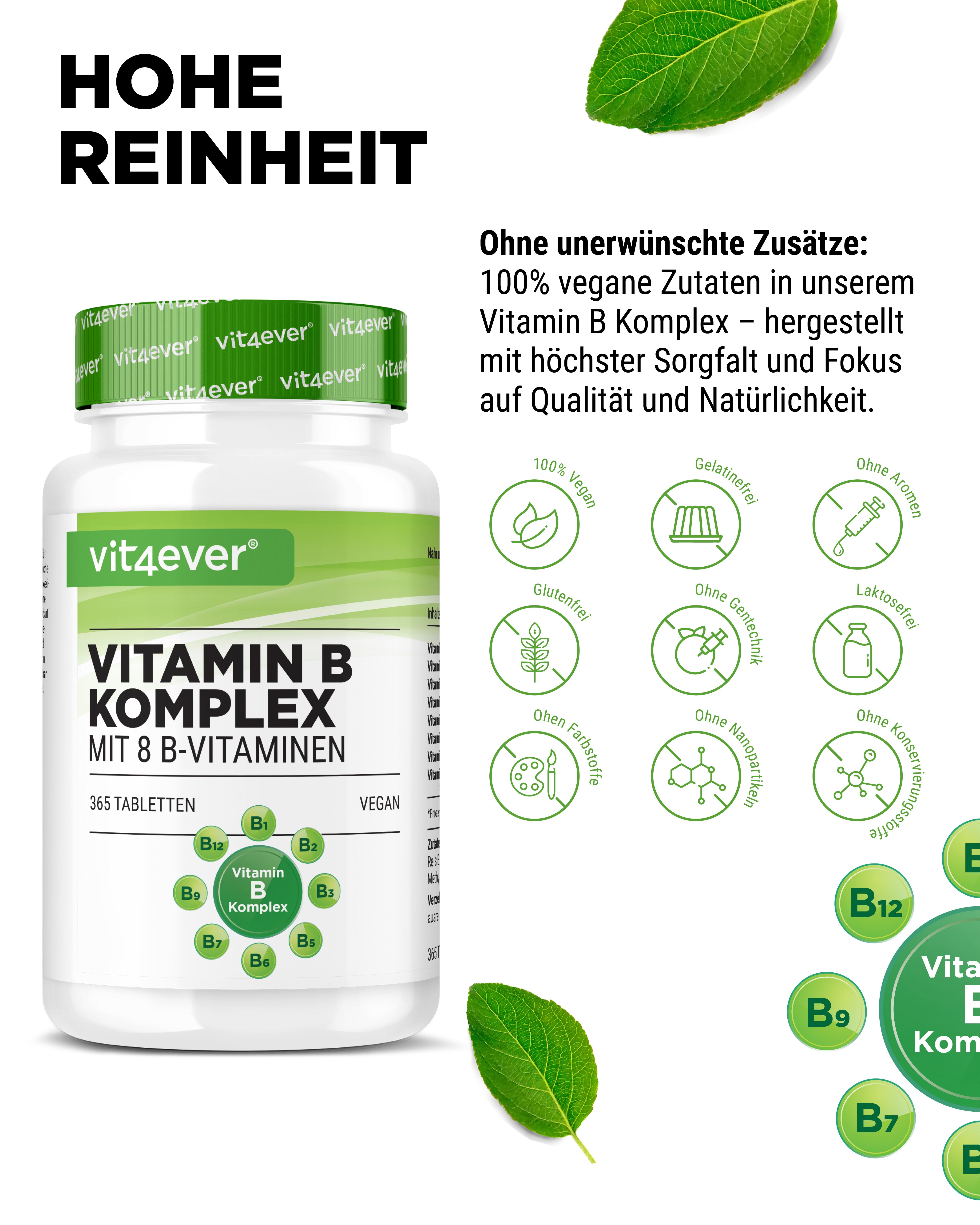 Vitamin B Komplex - 8 B-Vitamine - 365 Tabletten