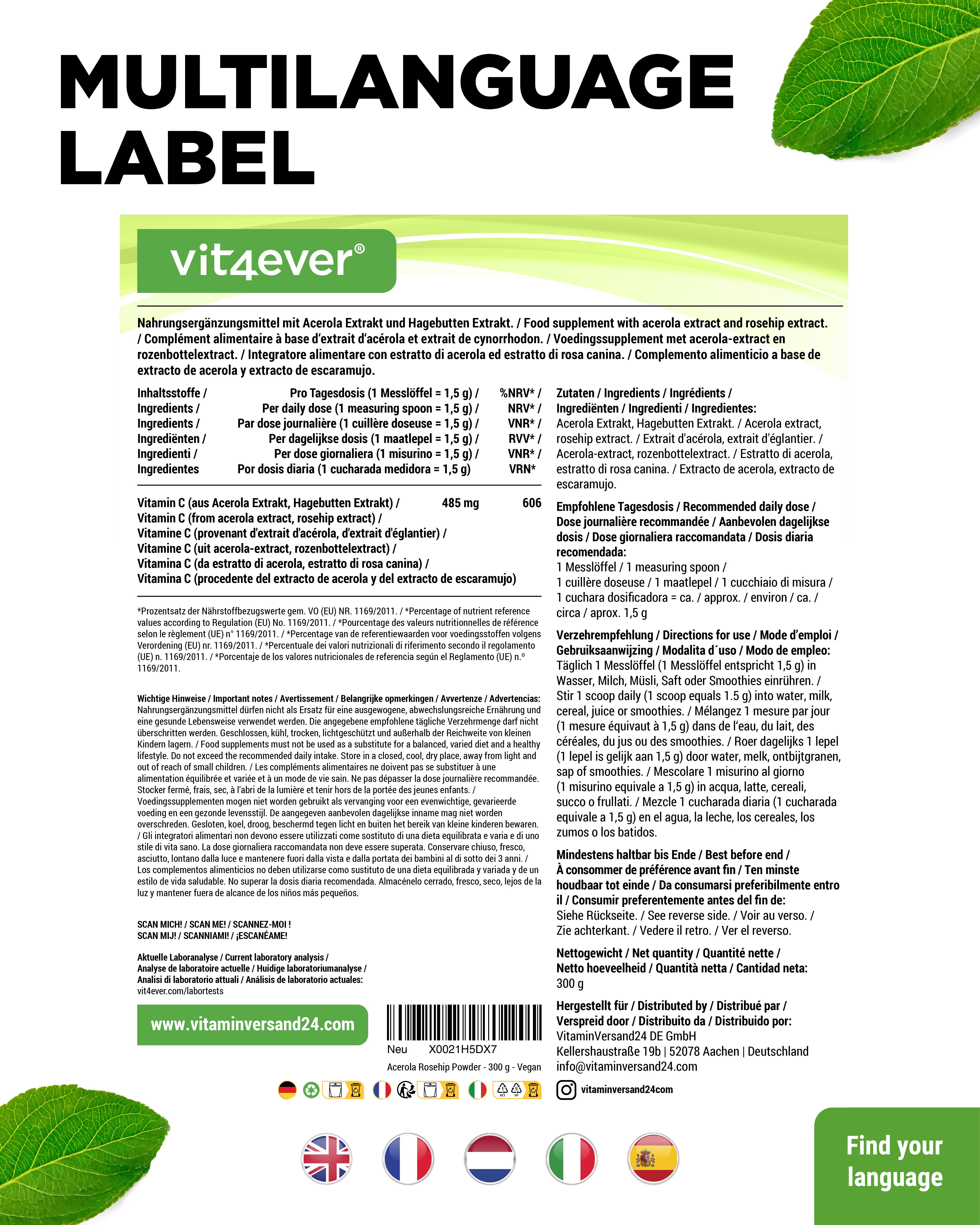 Polvere di Acerola - Vitamina C Naturale