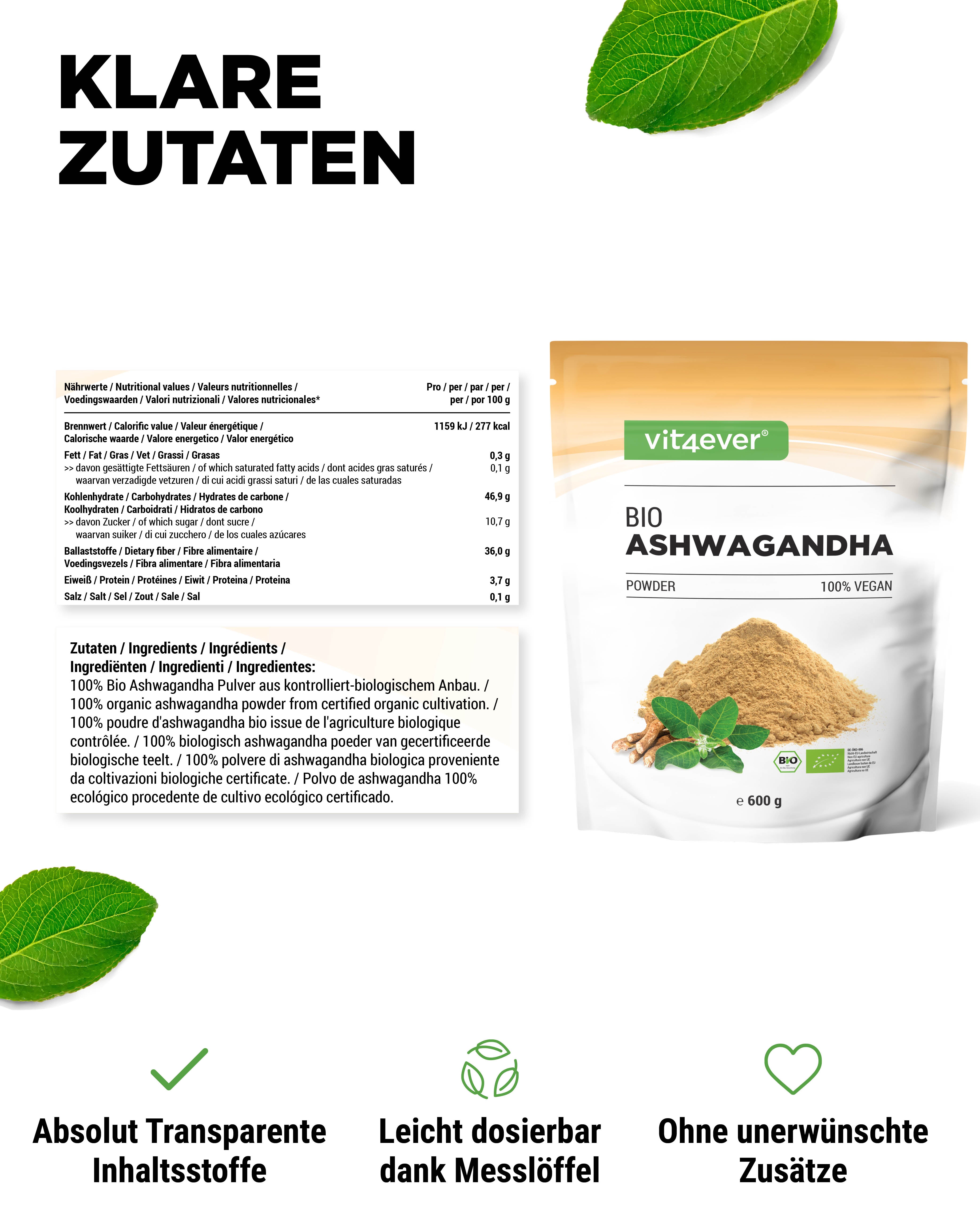 Bio Ashwagandha Pulver