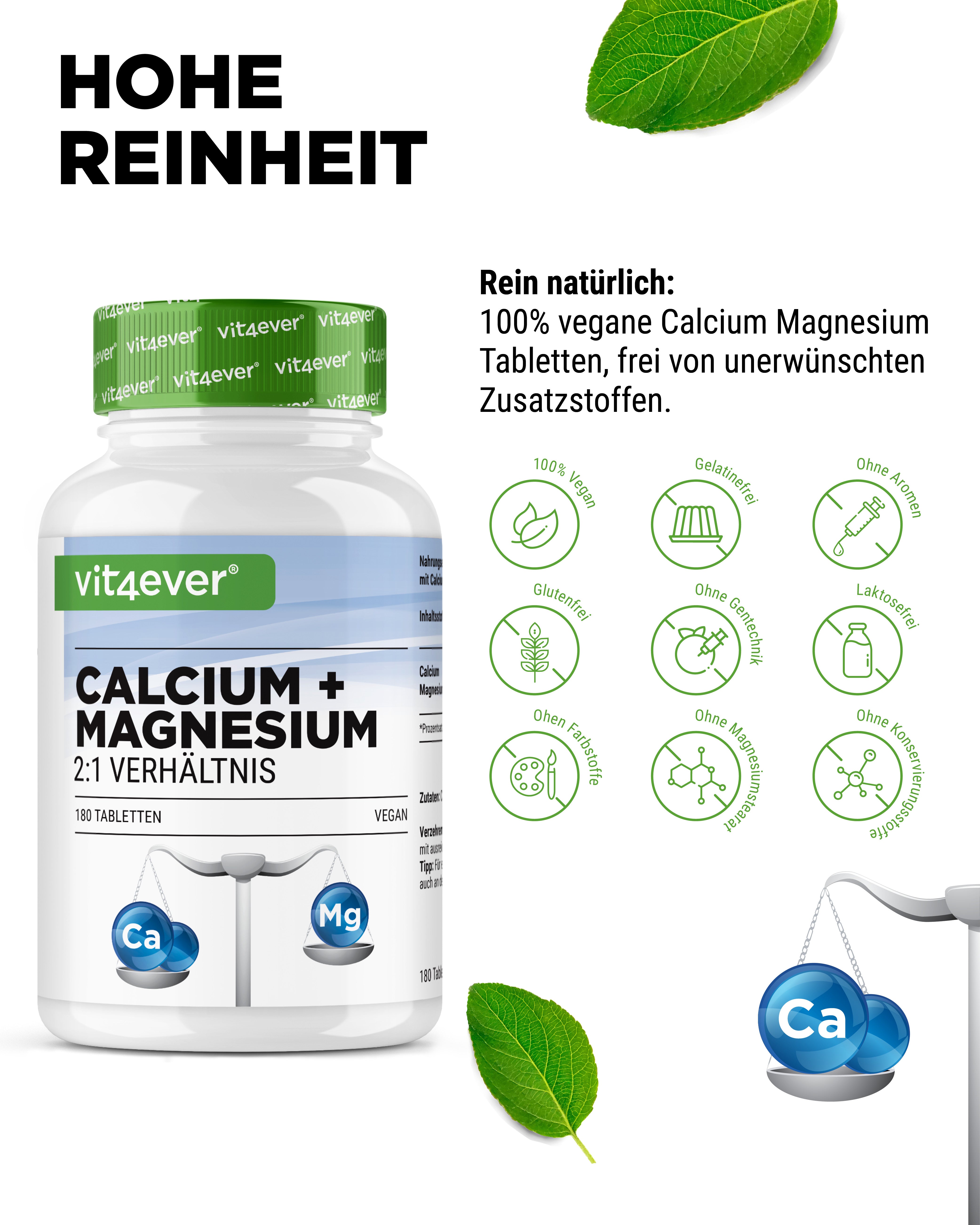 Calcium + Magnesium - 2:1 Verhältnis