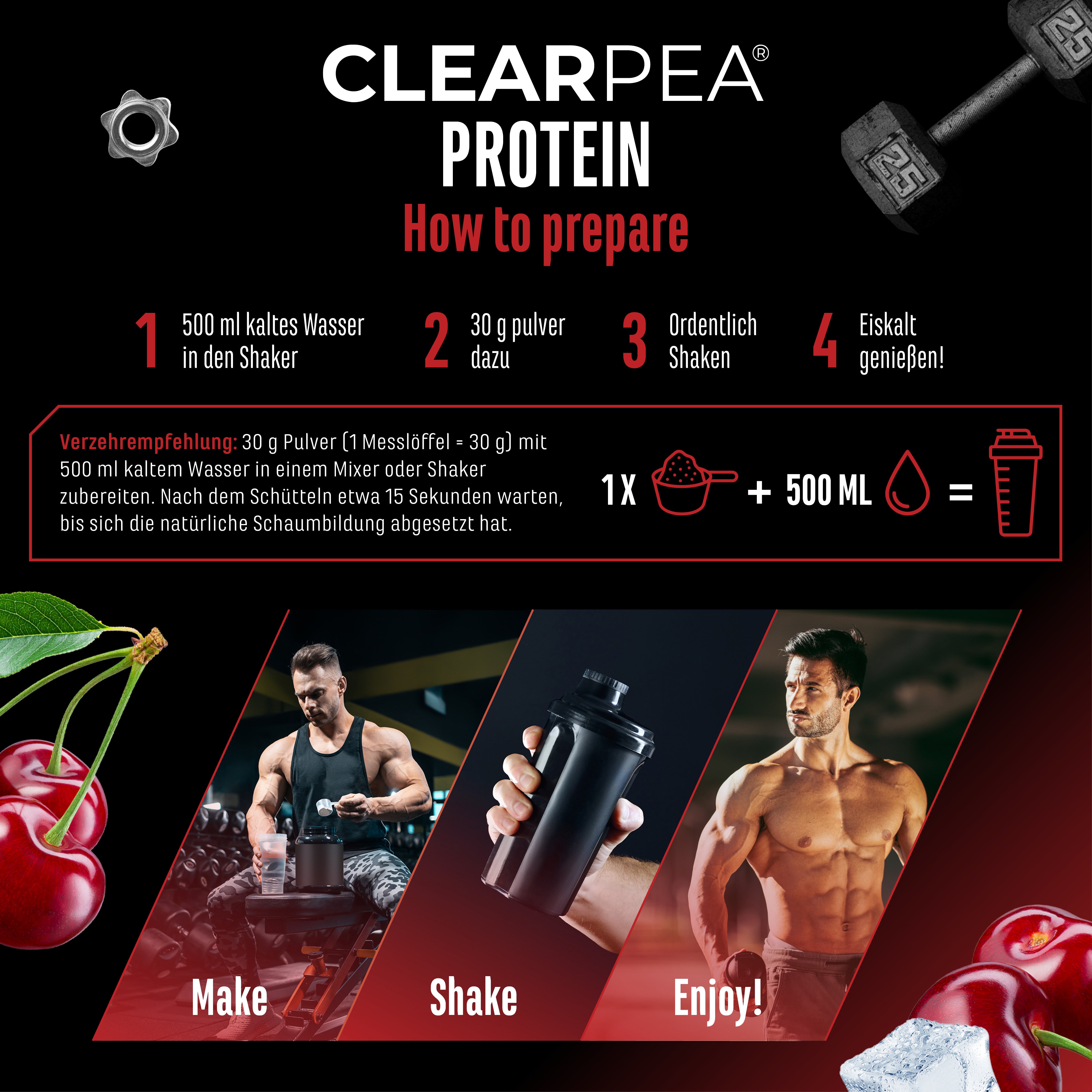 ClearPea® - Proteína vegana transparente - Cola, 454 g