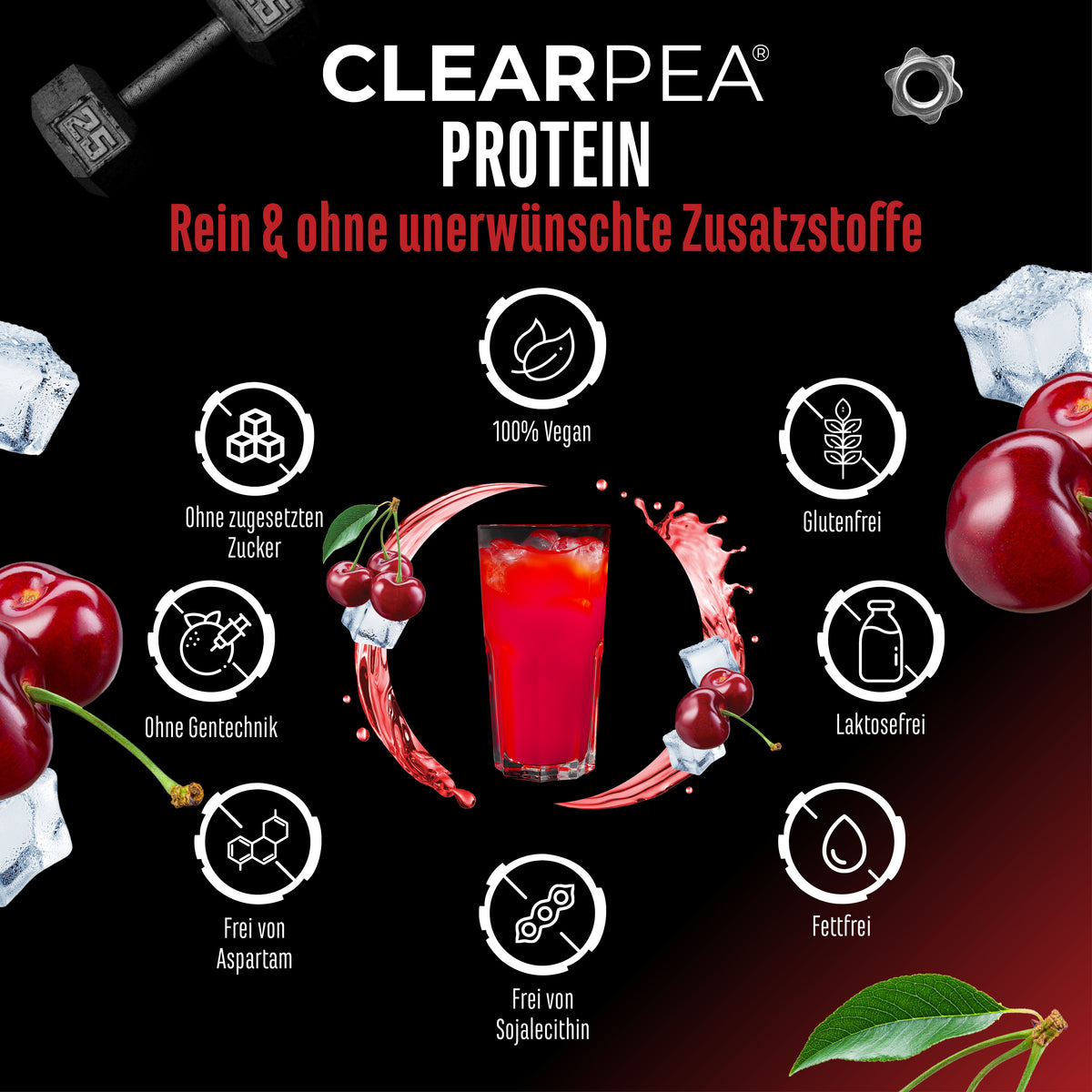 ClearPea® - Proteína vegana transparente - Cola, 454 g