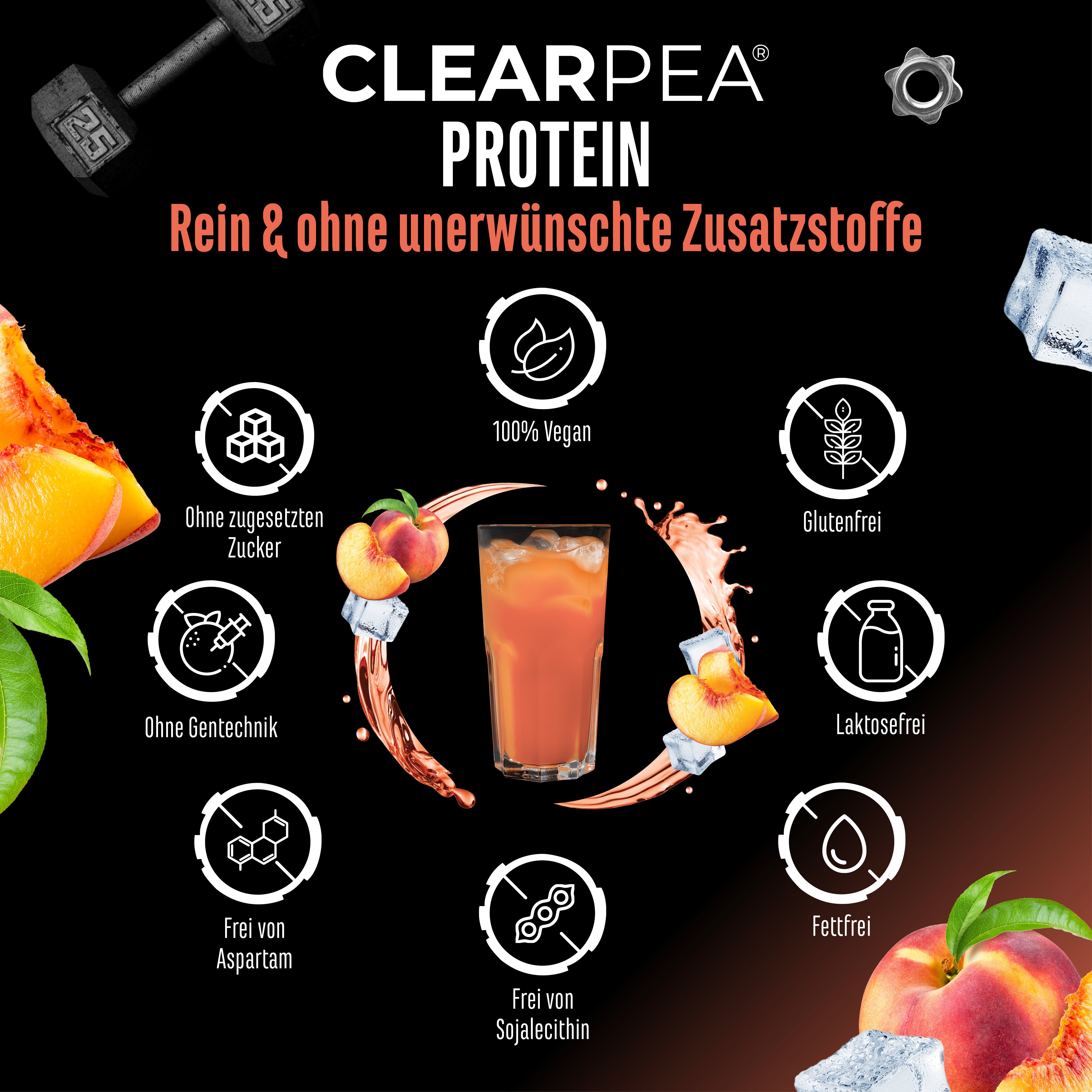 ClearPea® - Proteína vegana transparente - Cola, 454 g