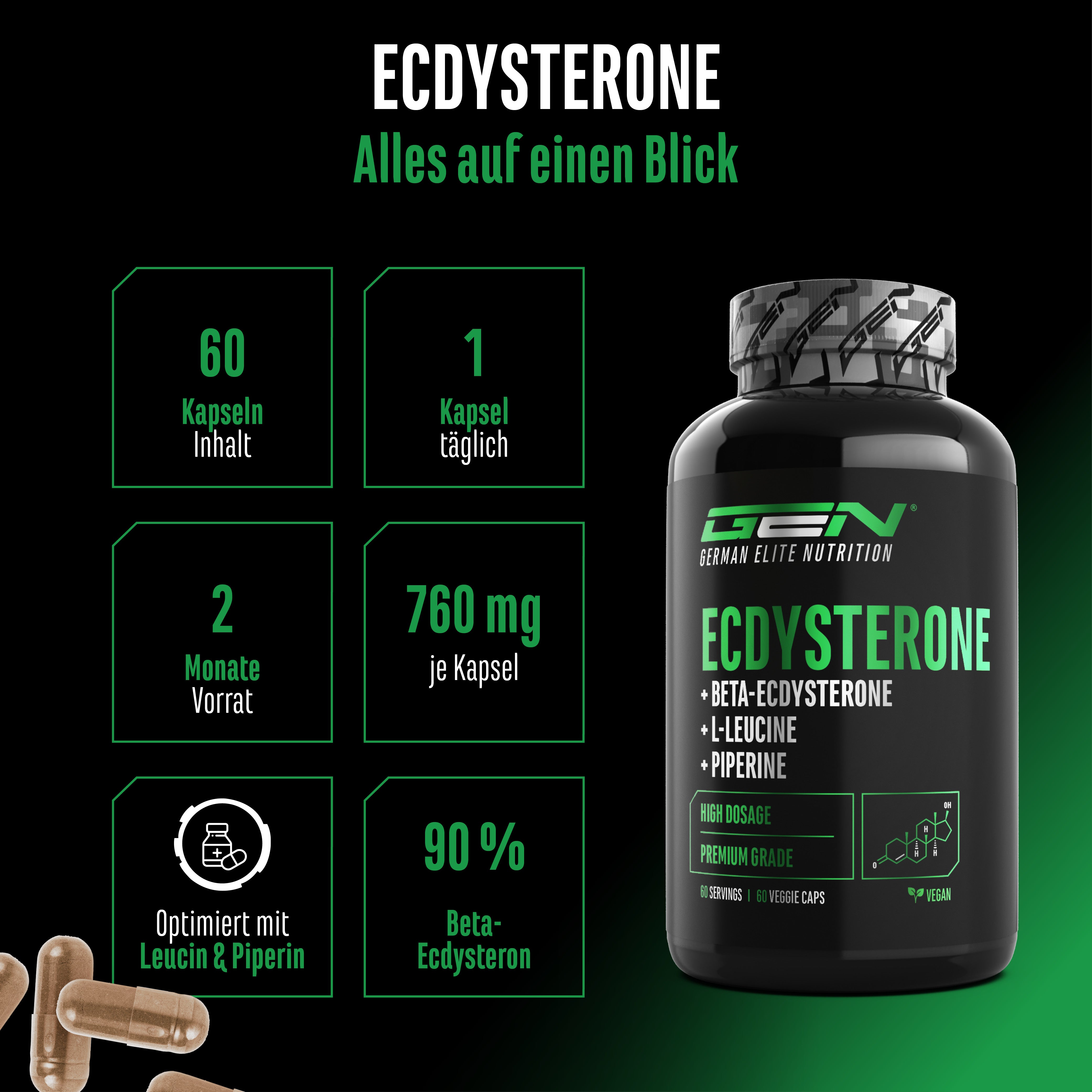 Ecdysteron - 450 mg, 60 capsules