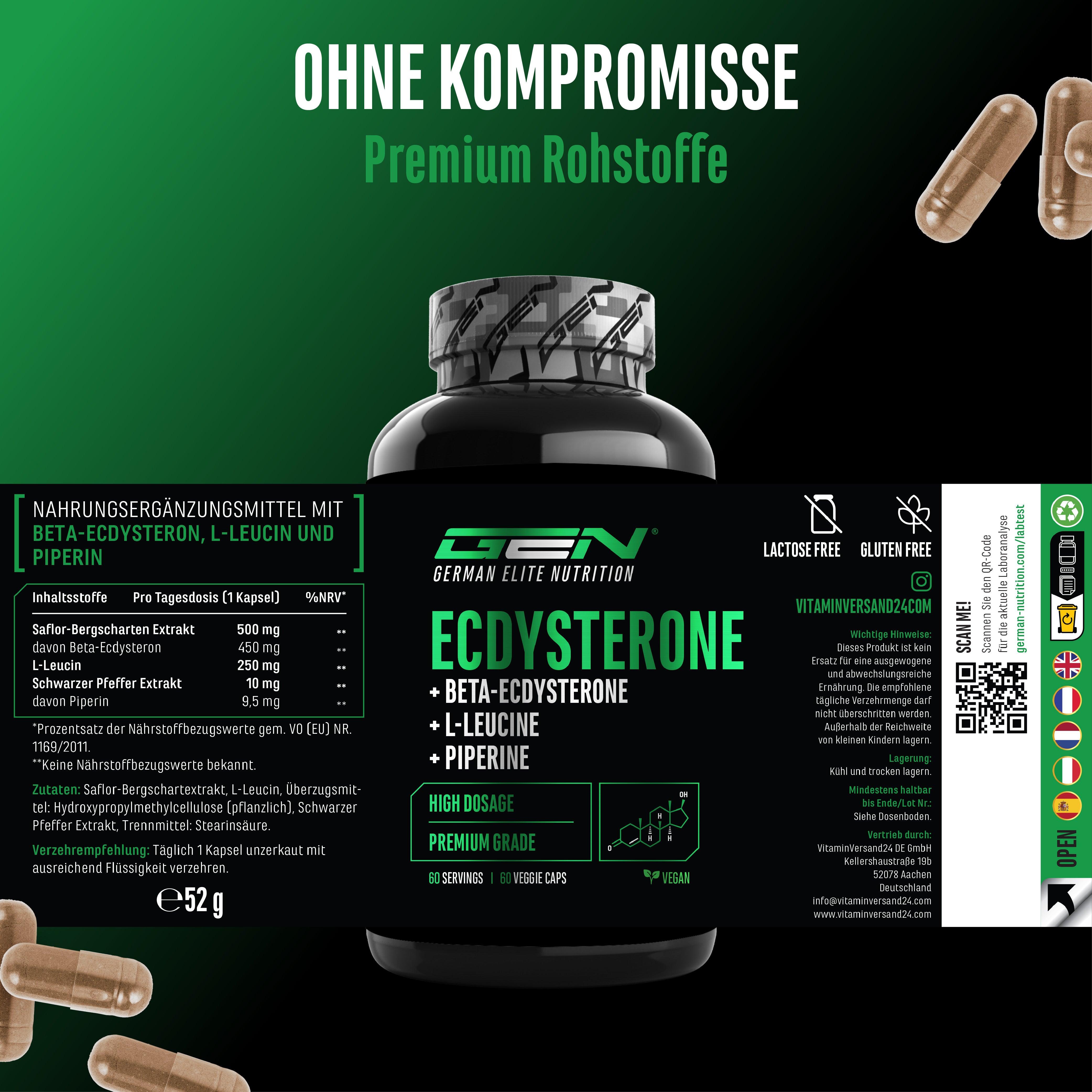 Ecdysteron - 450 mg, 60 Kapseln