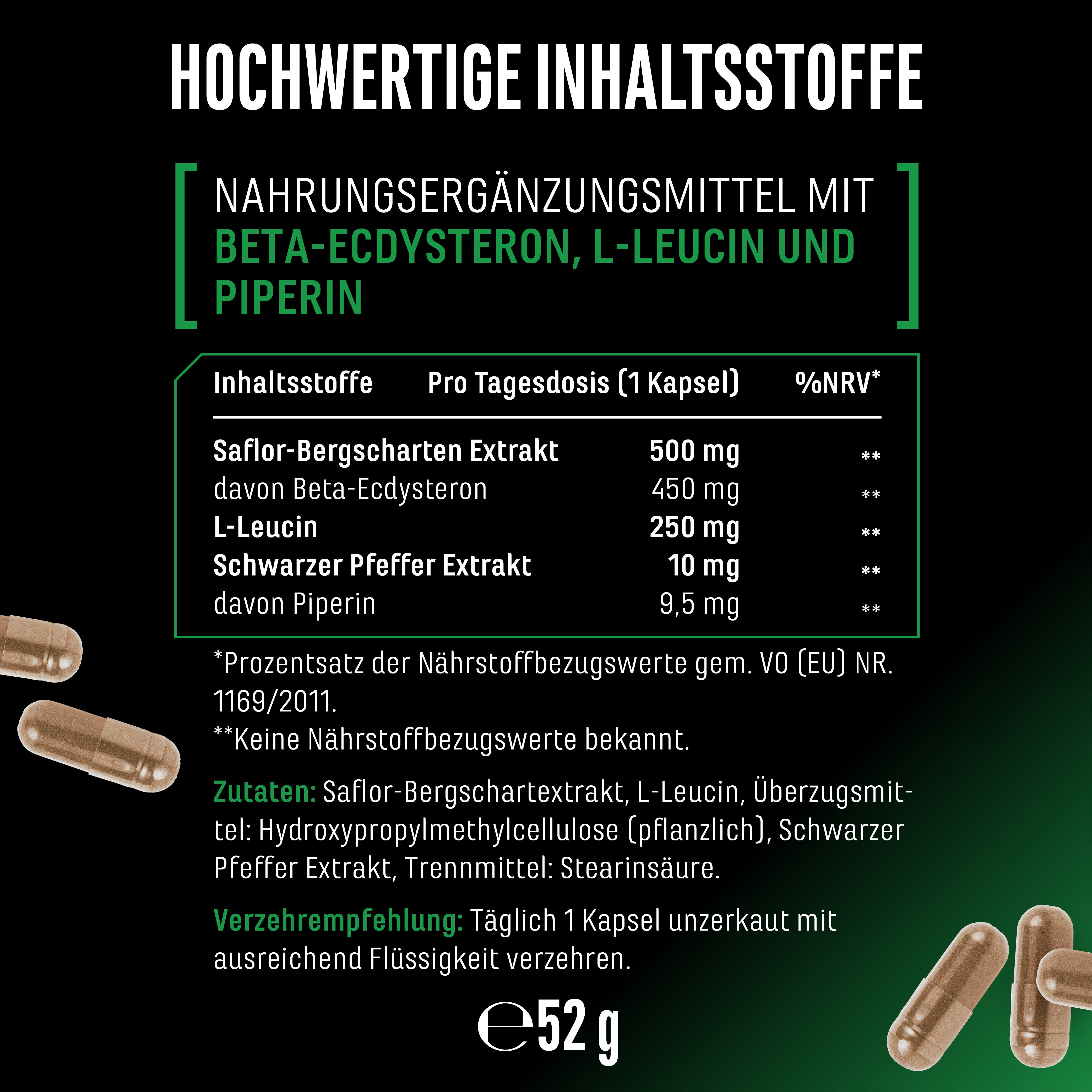 Ecdysteron - 450 mg, 60 Kapseln