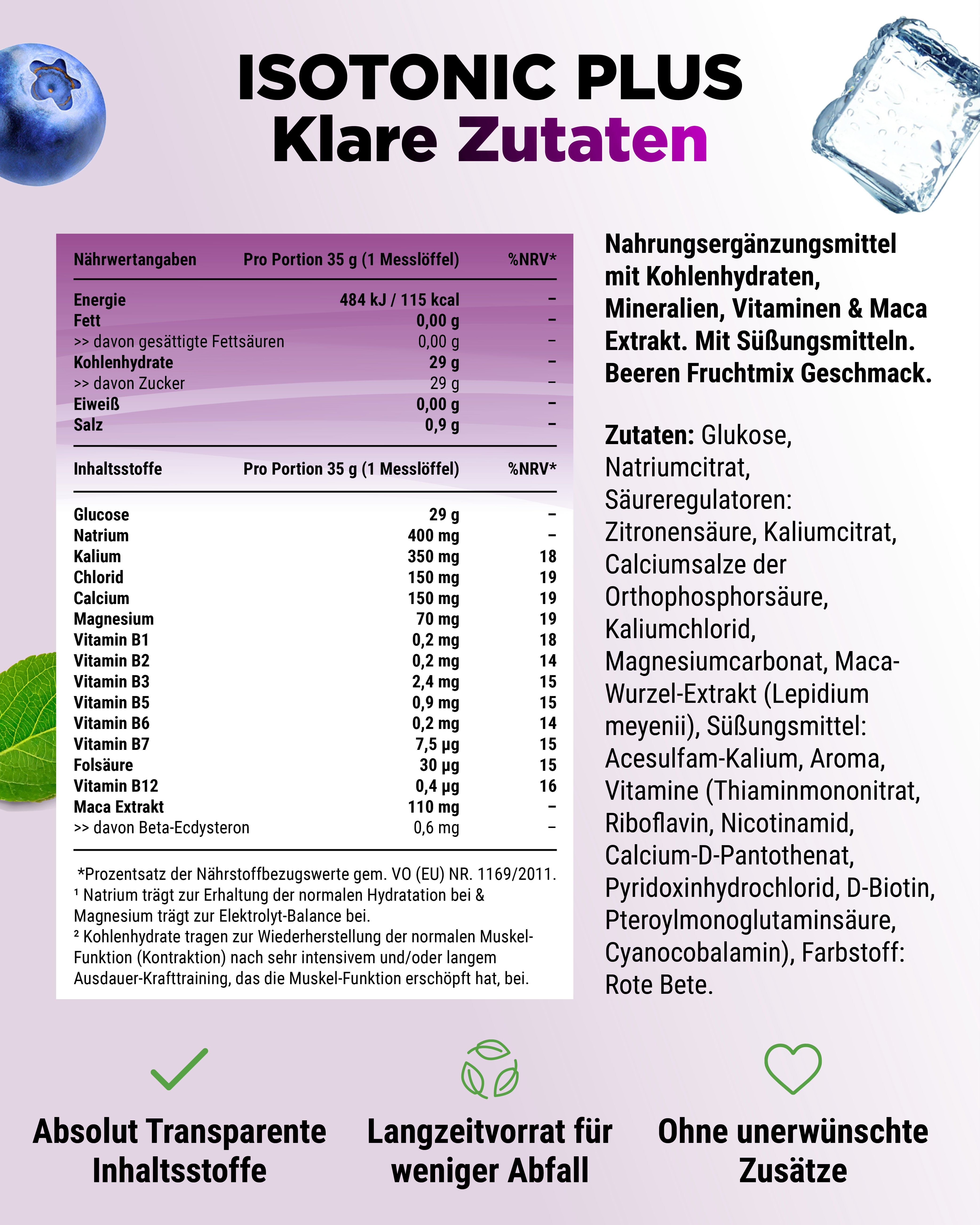 Isotonic Plus - Berry Mix, 1050 g
