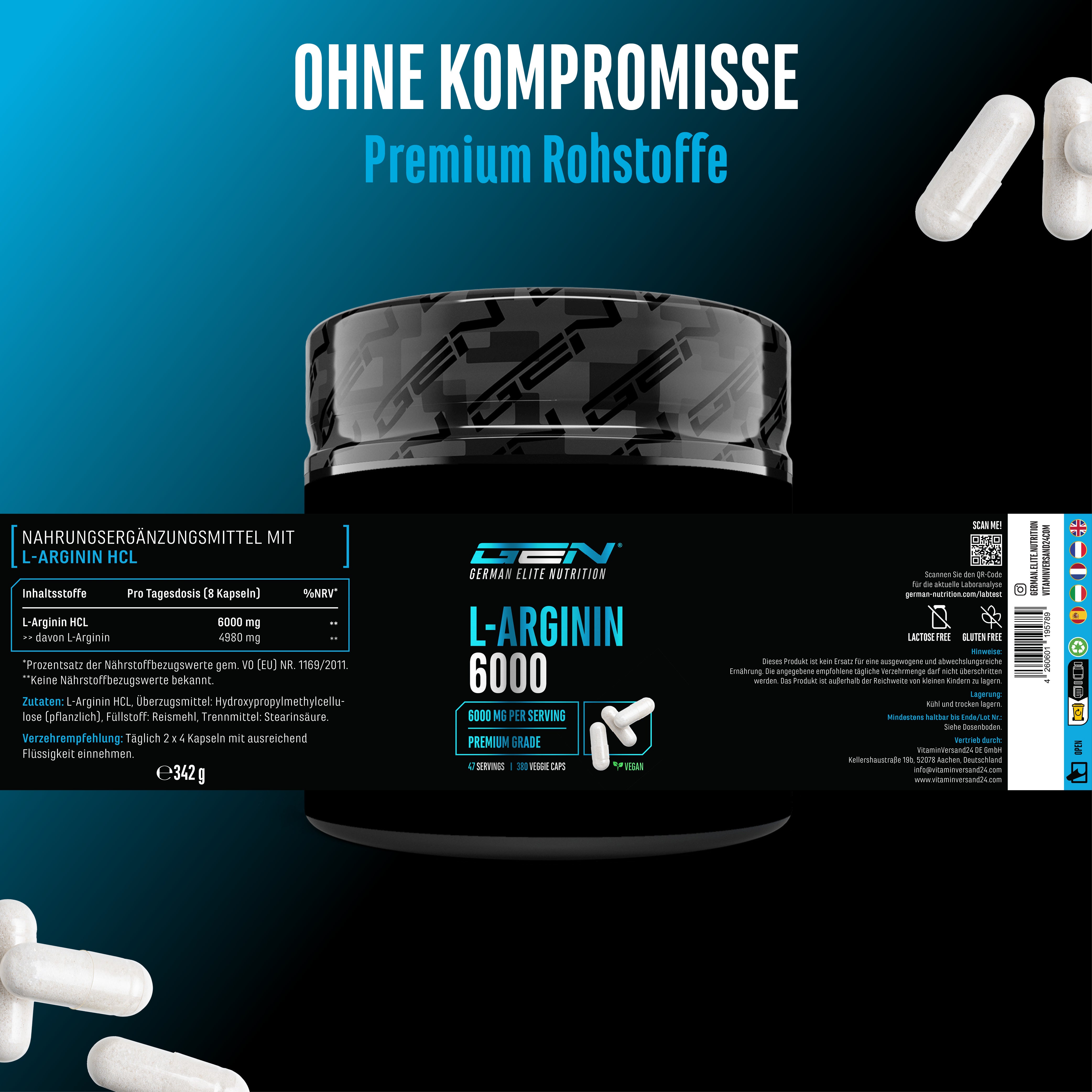 L-Arginin Base Kapseln