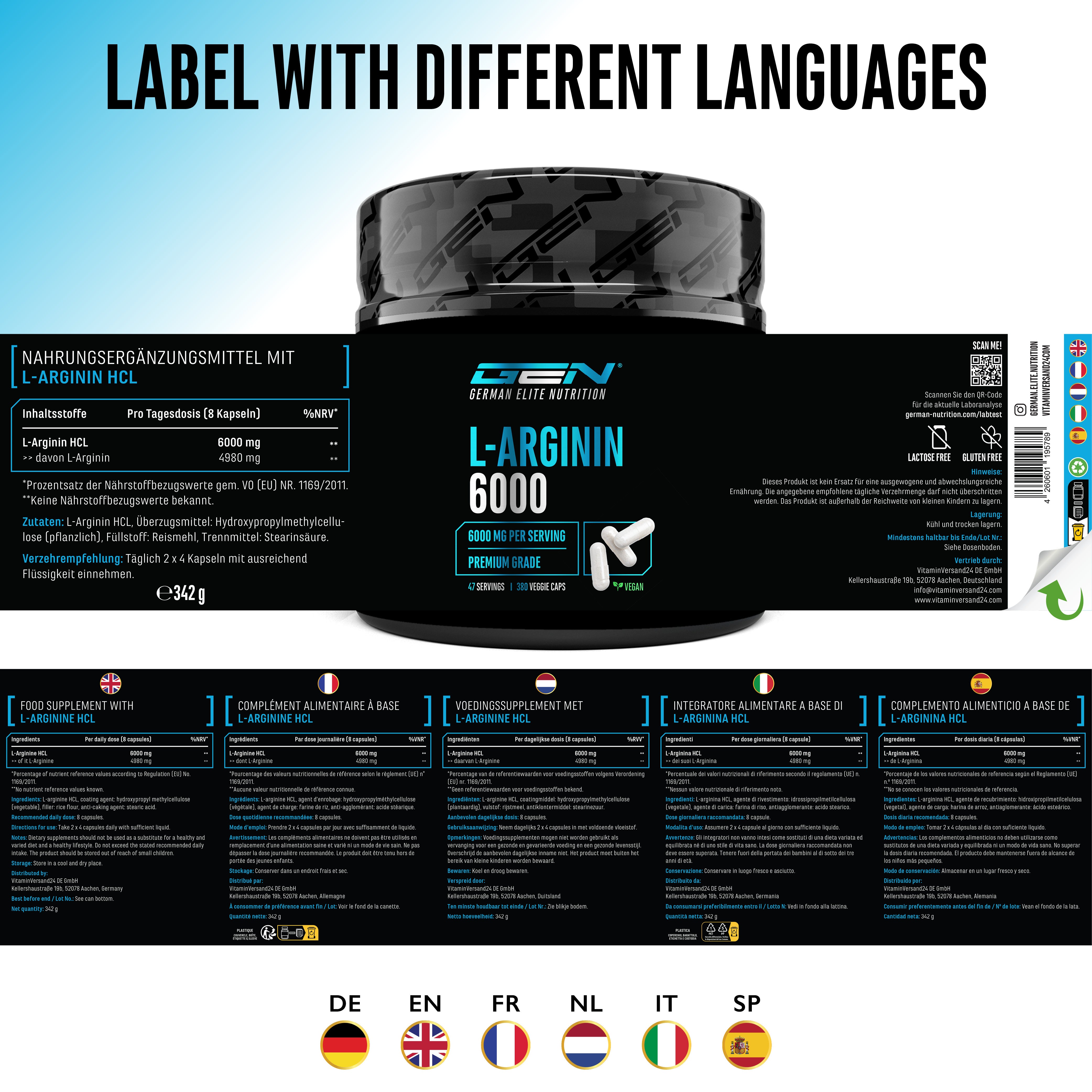 L-Arginin Base Kapseln