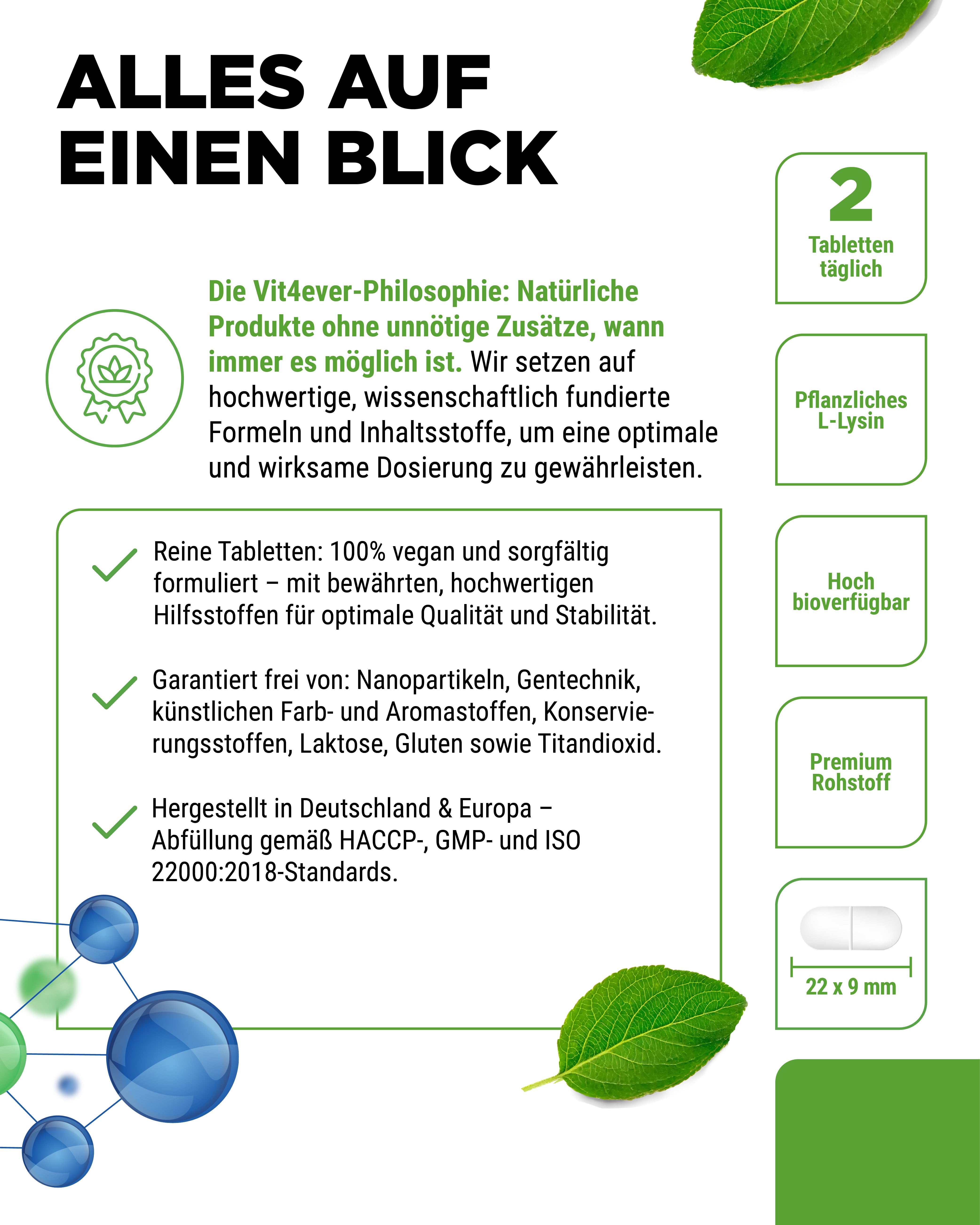 L-Lysine 1000 mg hautement dosée