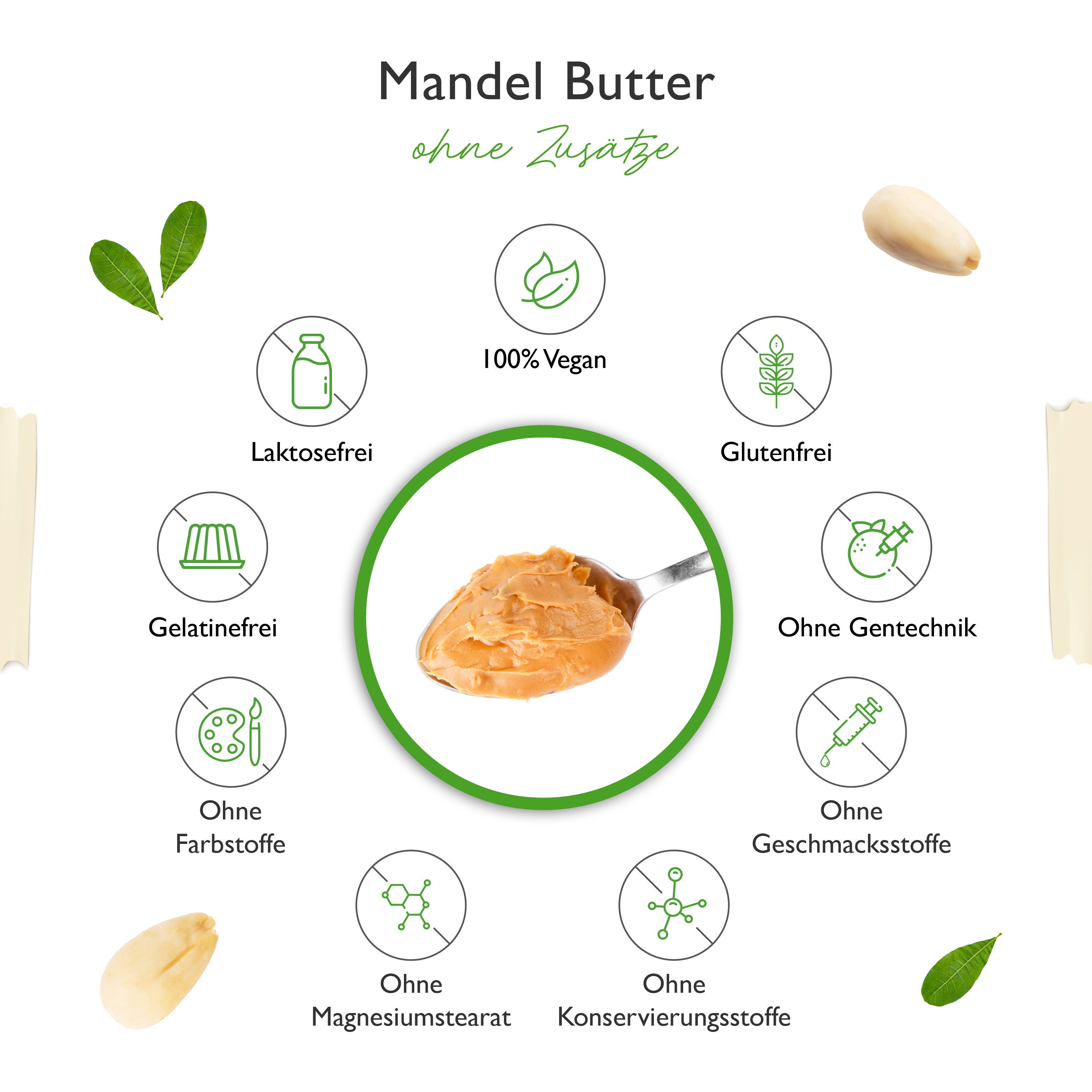 100% Mandelmus Weiss - 1000 g