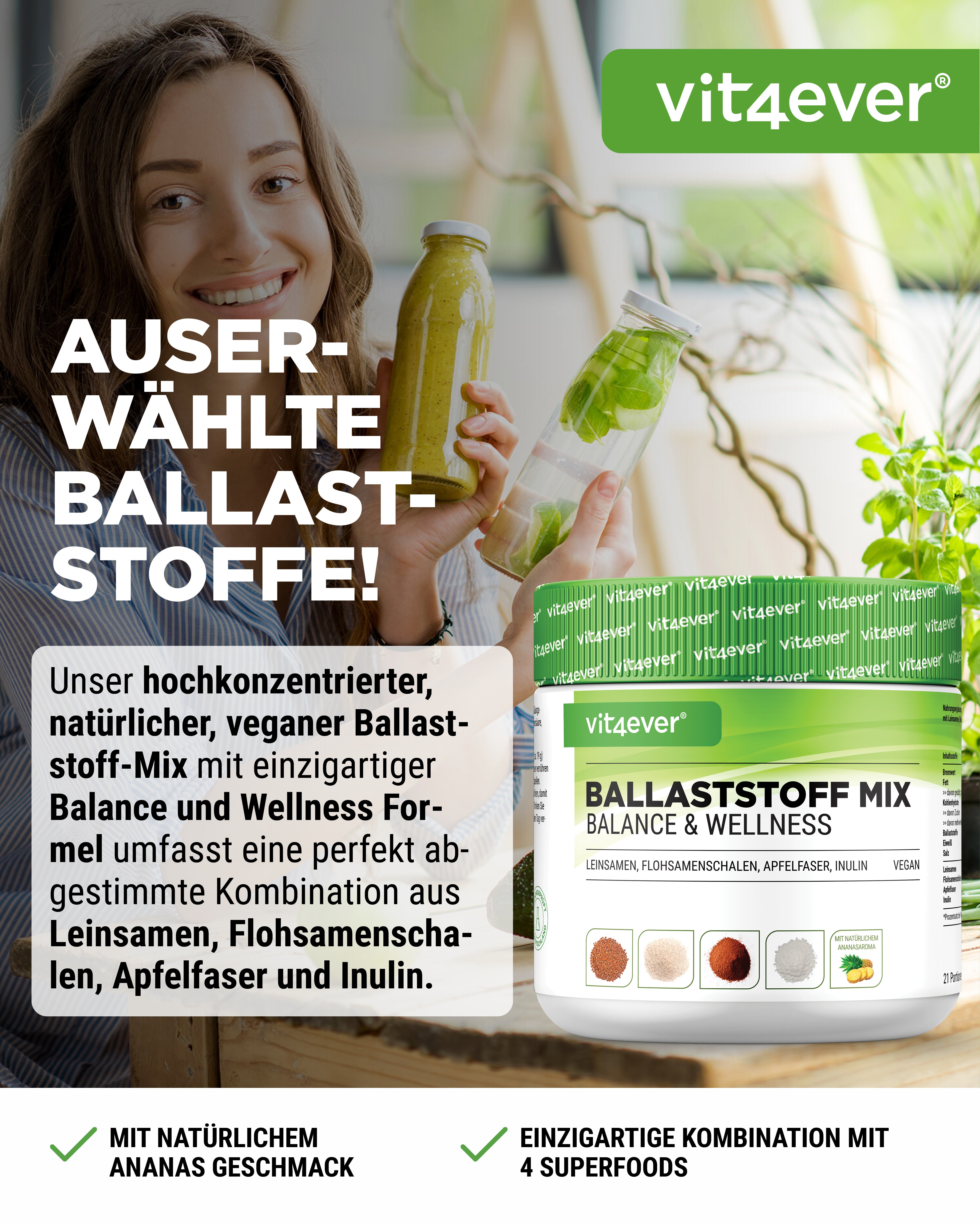 Mezcla de fibra - 400 g en polvo