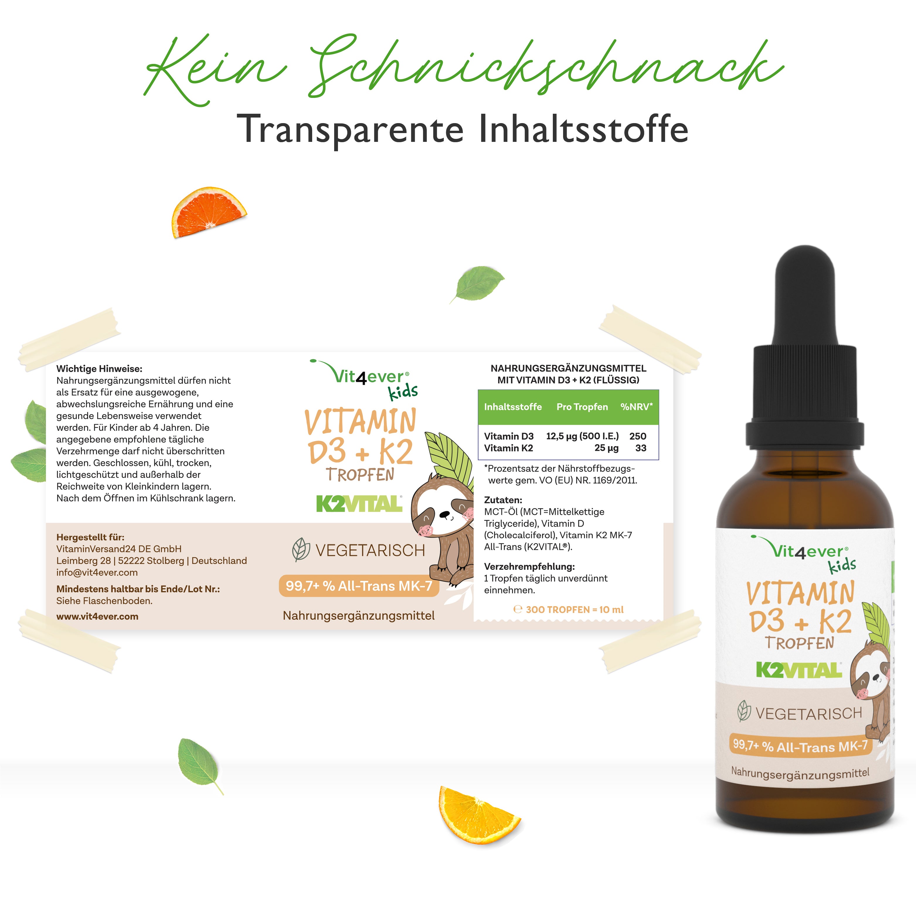 Vitamina D3 + K2 - KIDS - Gocce 10ml