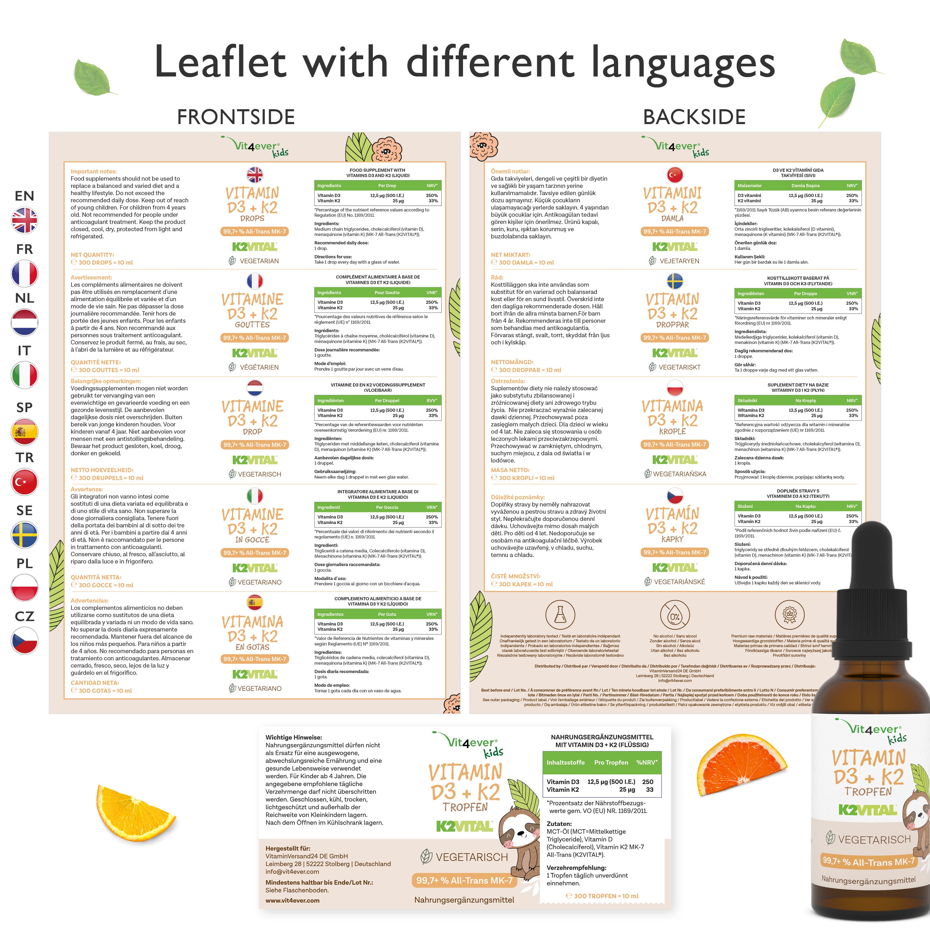 Vitamina D3 + K2 - KIDS - Gocce 10ml