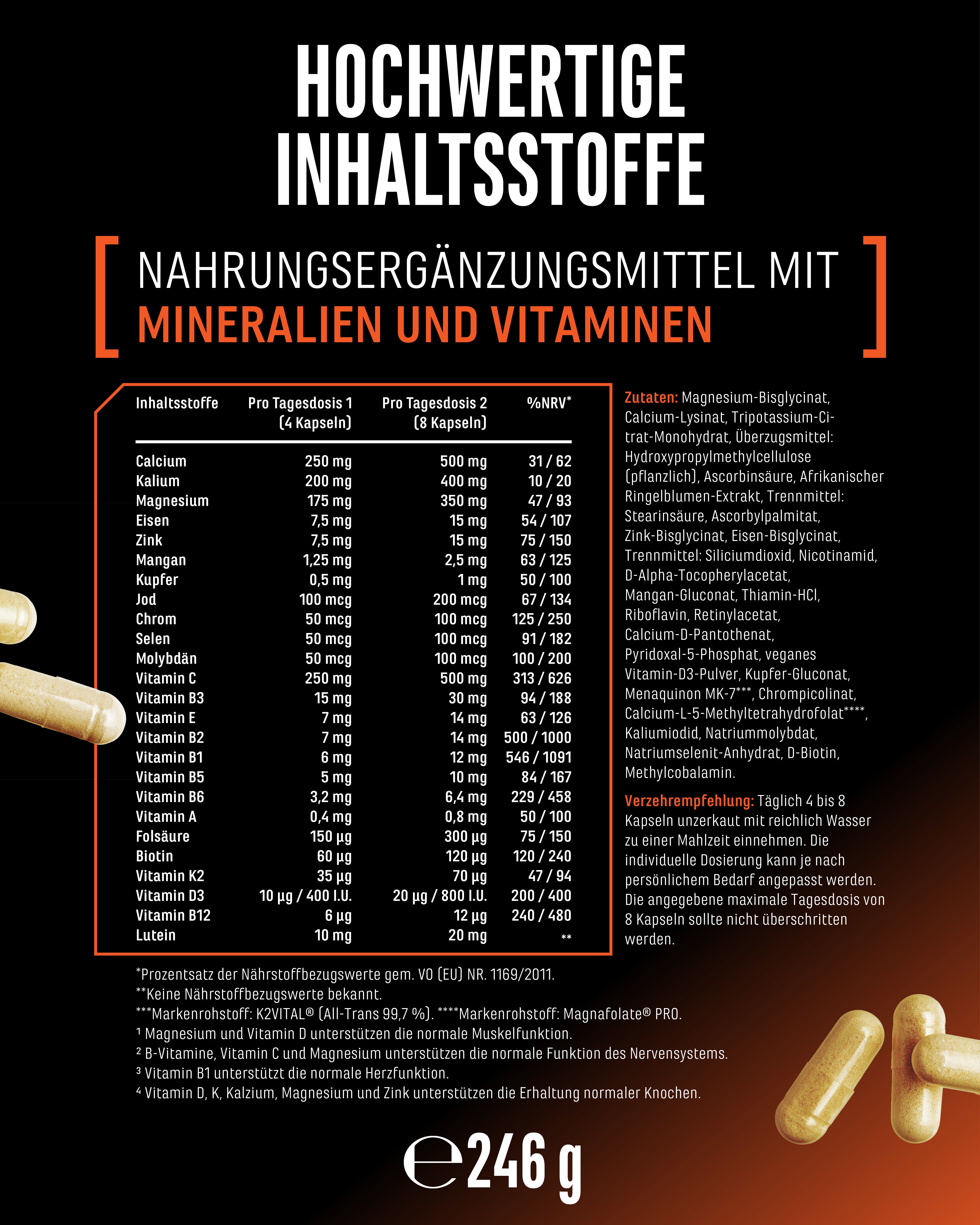 All in one - Complesso Minerale & Vitaminico, 240 Capsule