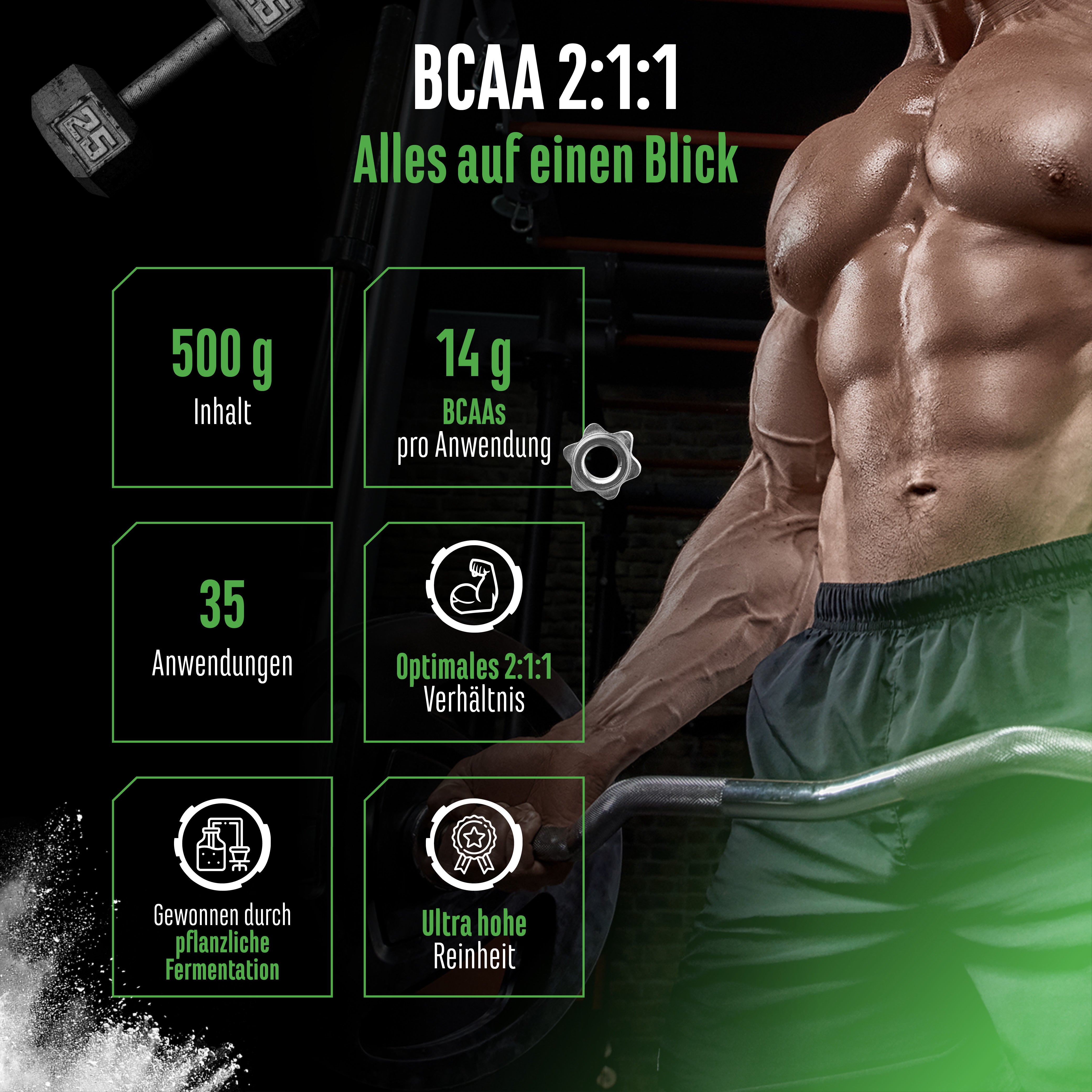 GEN BCAA 2:1:1 Poeder - Neutraal, 500 g