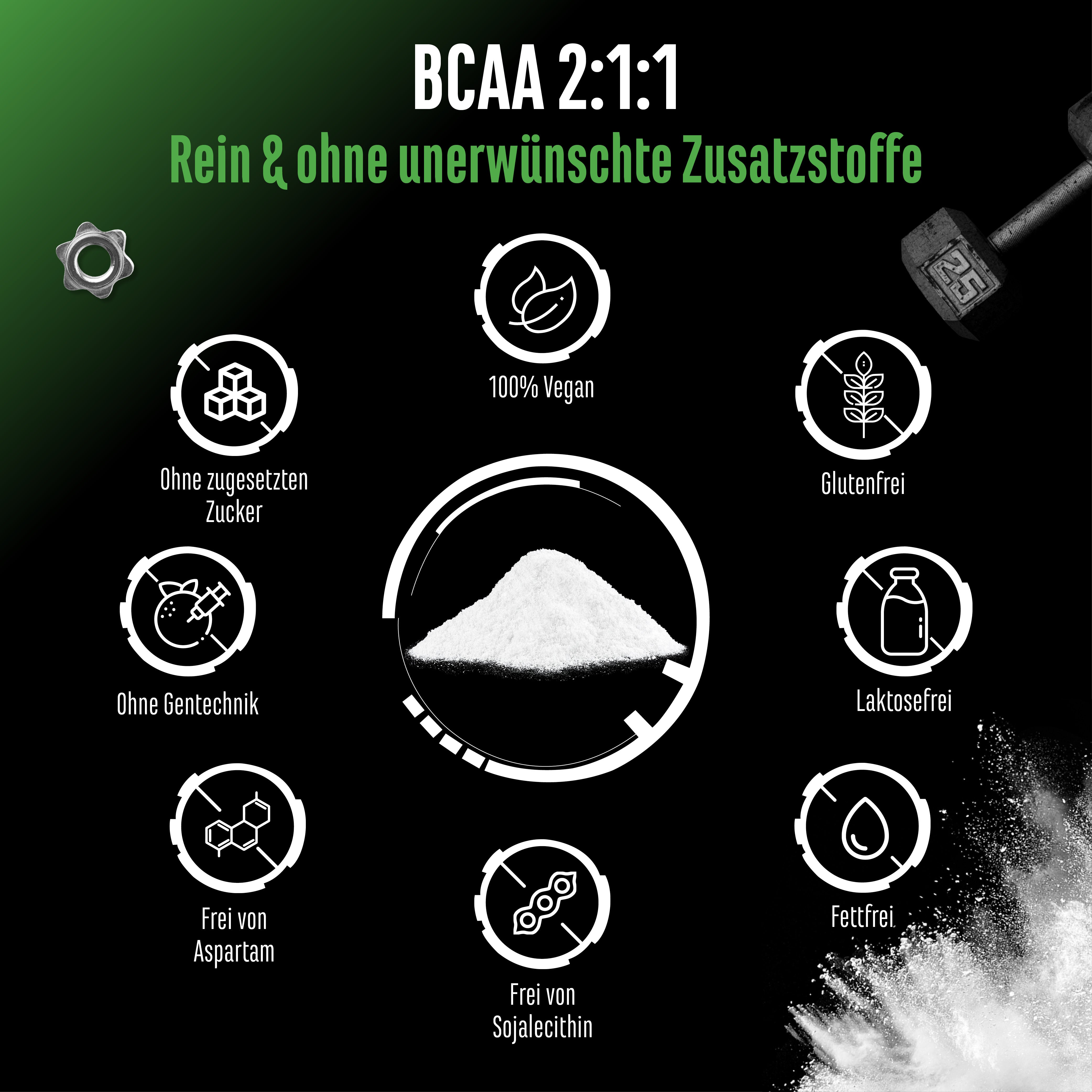 GEN BCAA 2:1:1 Poeder - Neutraal, 500 g
