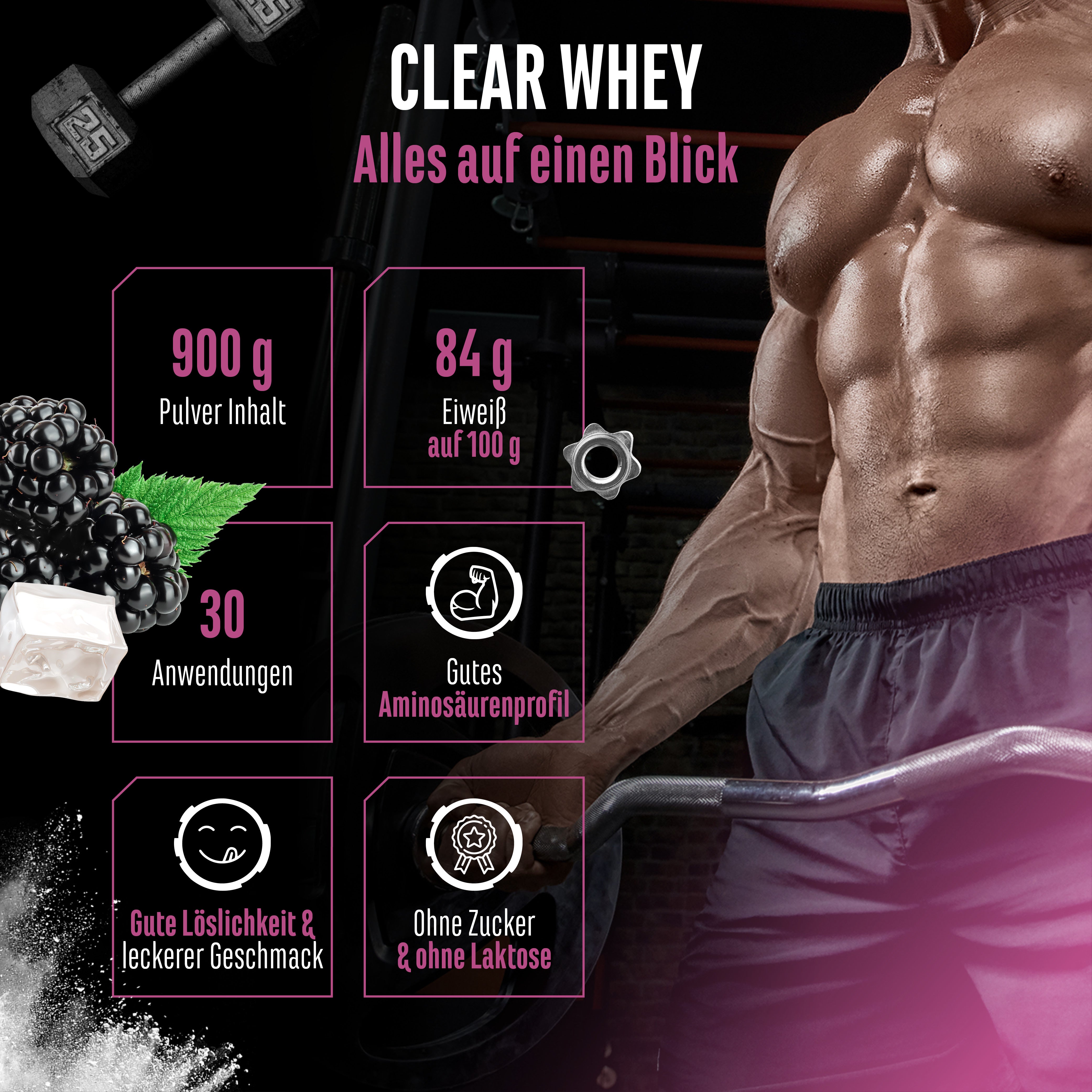 Clear Whey Protein - Fresh Apricot, 900 g