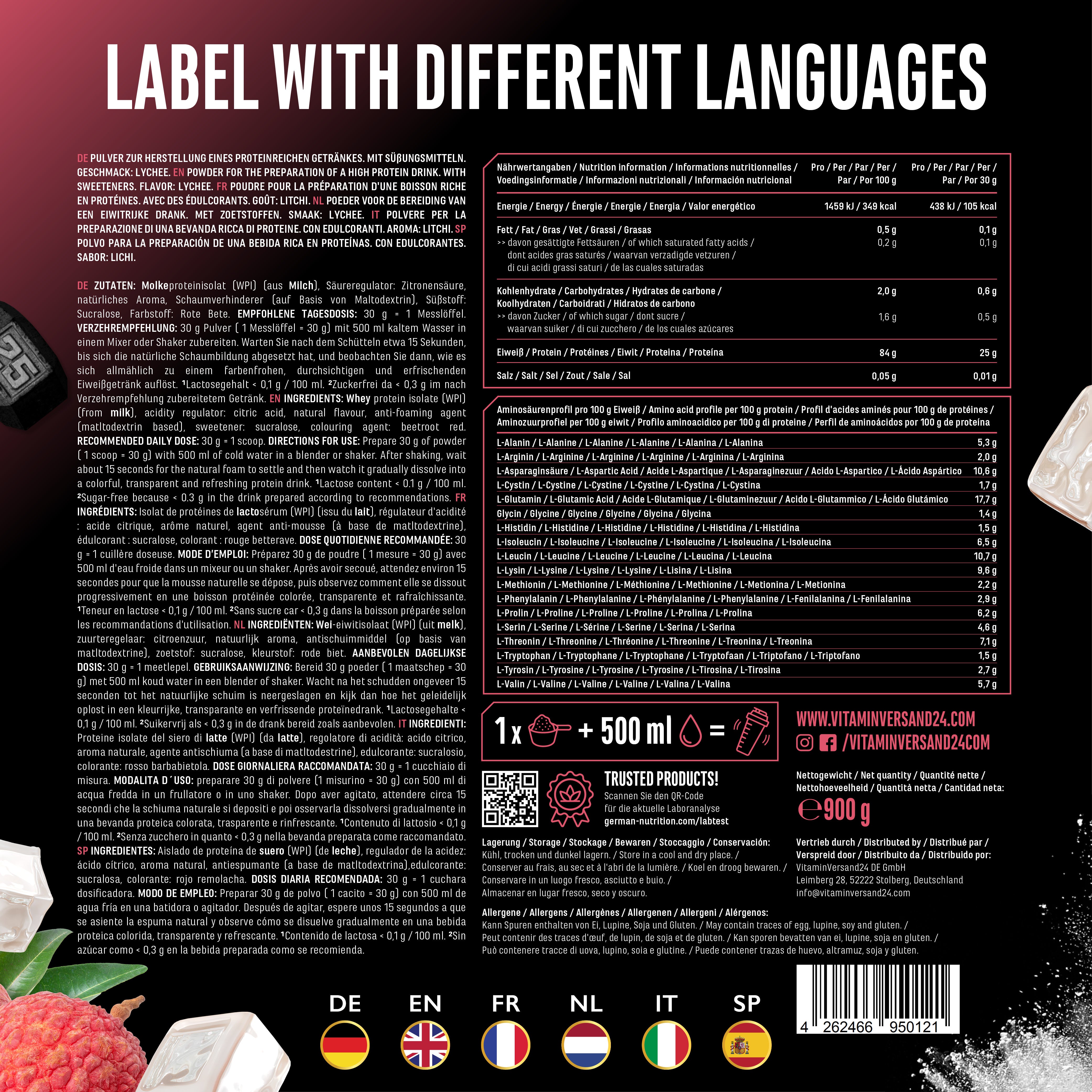 Clear Whey Protein - Fresh Apricot, 900 g