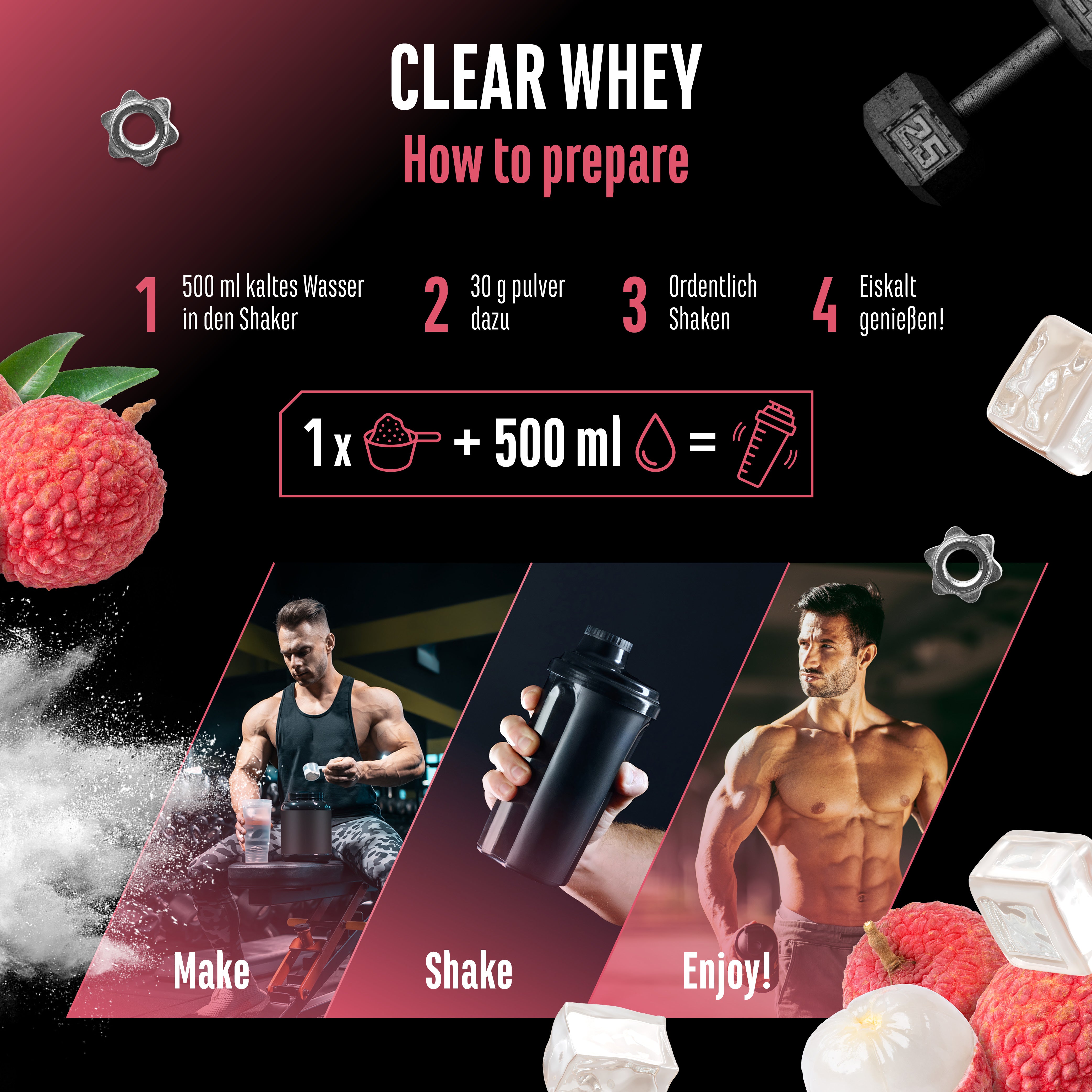 Clear Whey Protein - Fresh Apricot, 900 g