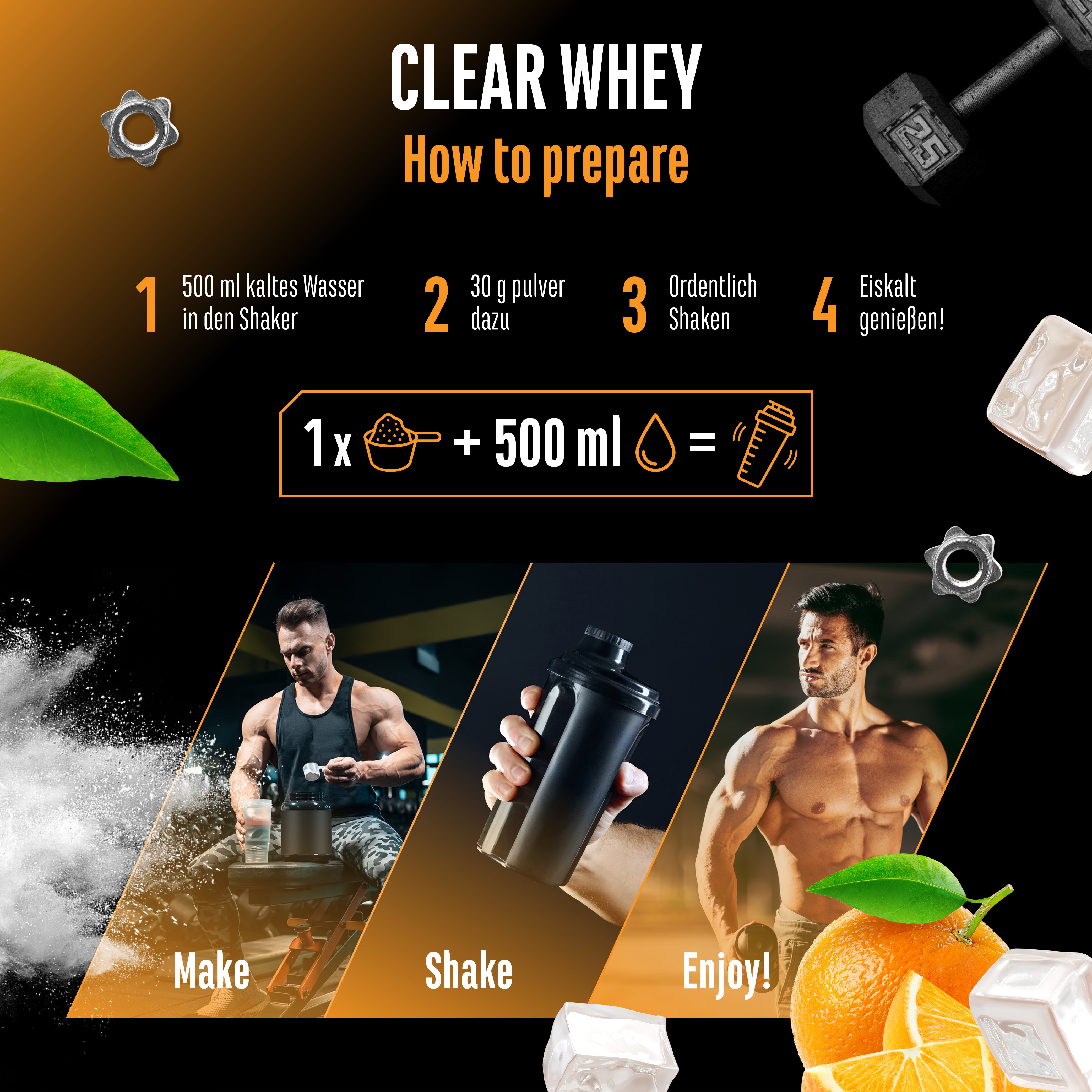 Clear Whey Protein - Fresh Apricot, 900 g