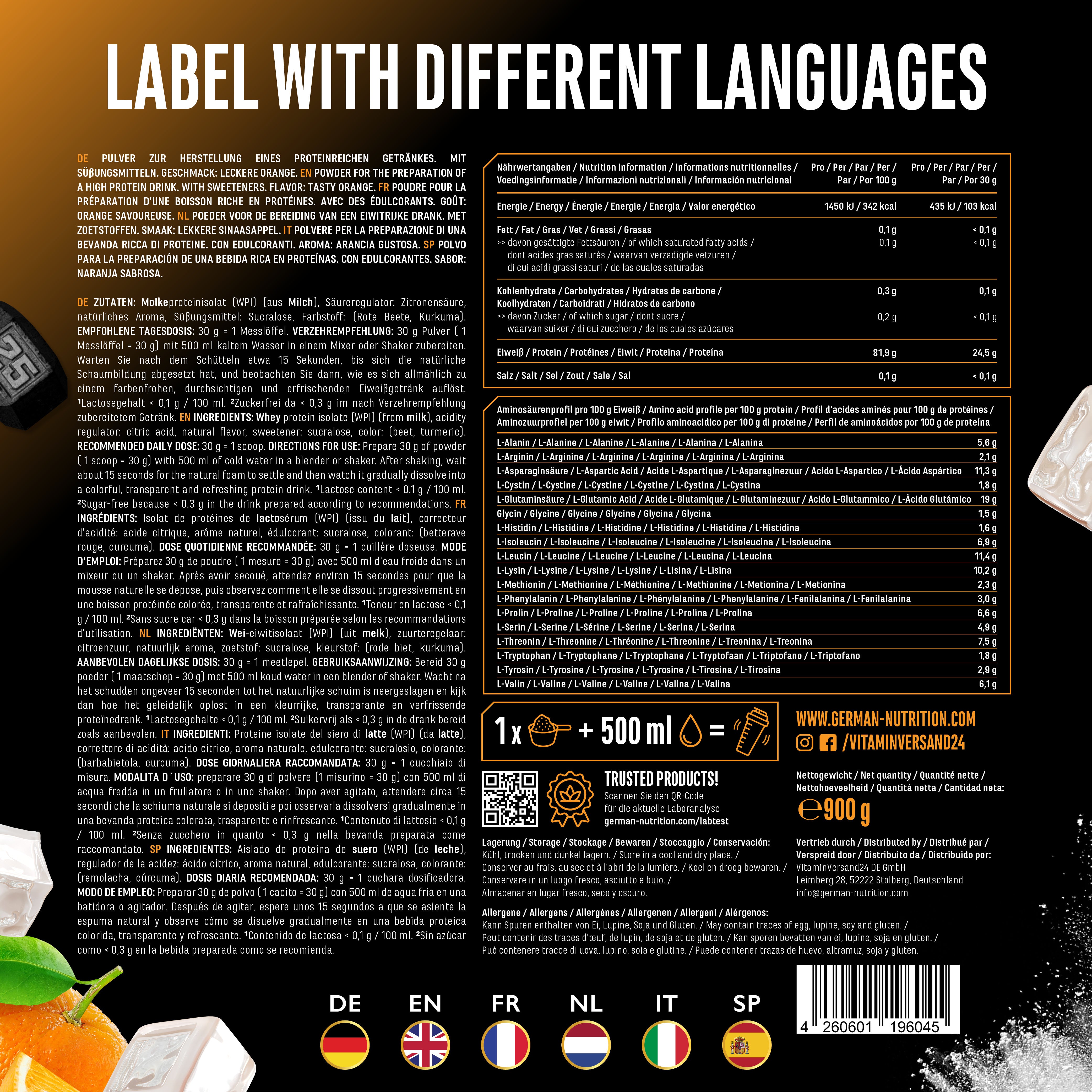 Clear Whey Protein - Fresh Apricot, 900 g