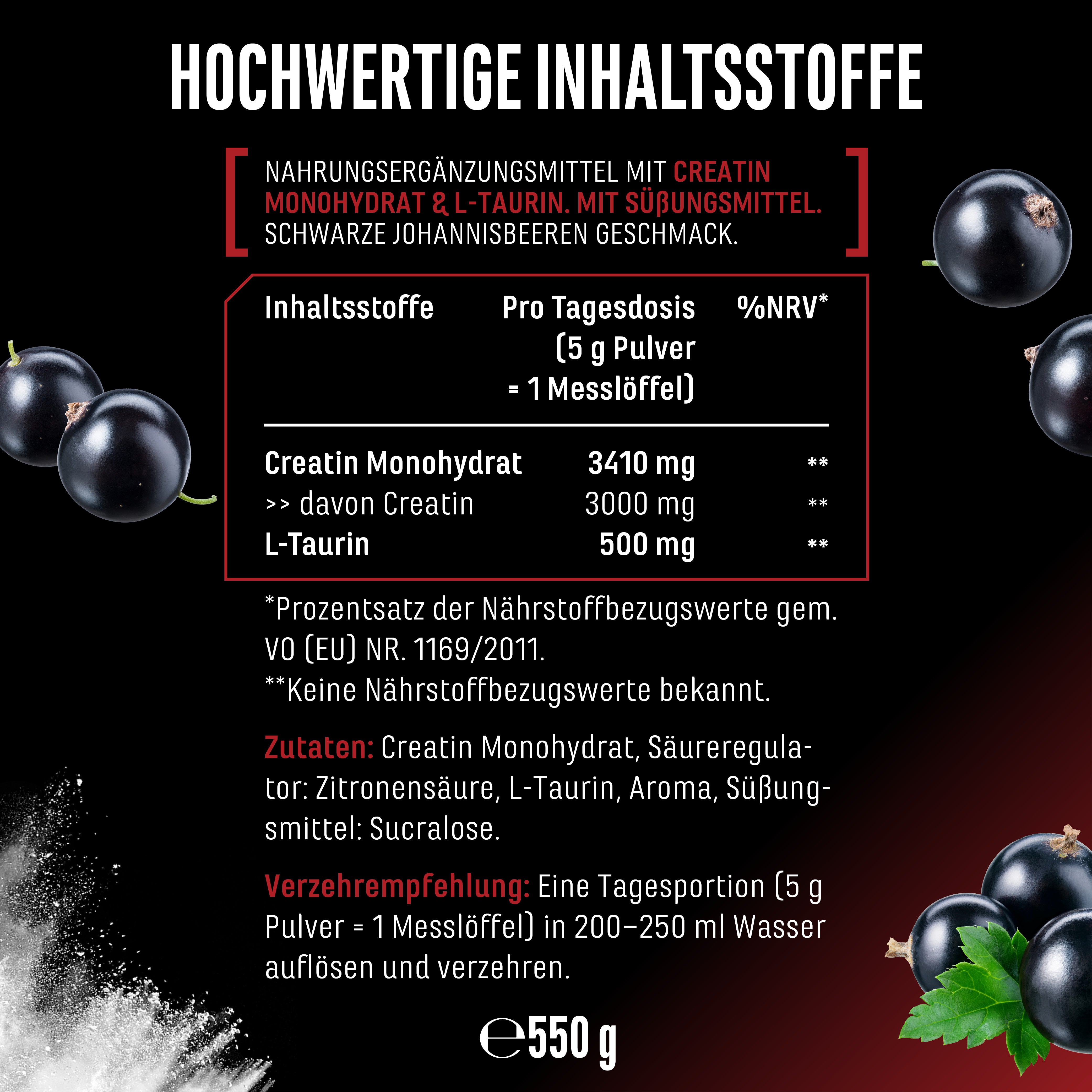 Creatin - Erdbeere, 550 g