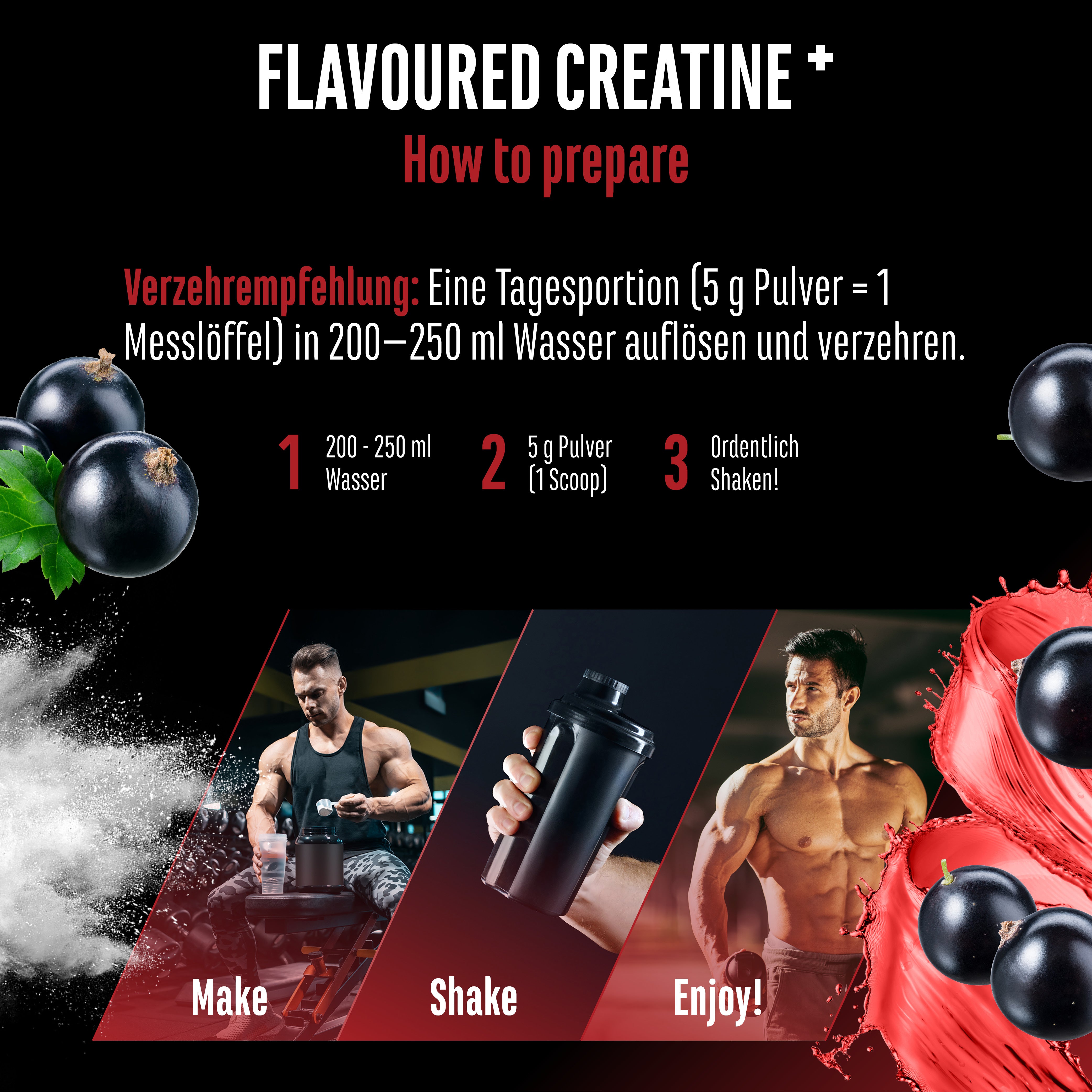 Creatin - Erdbeere, 550 g