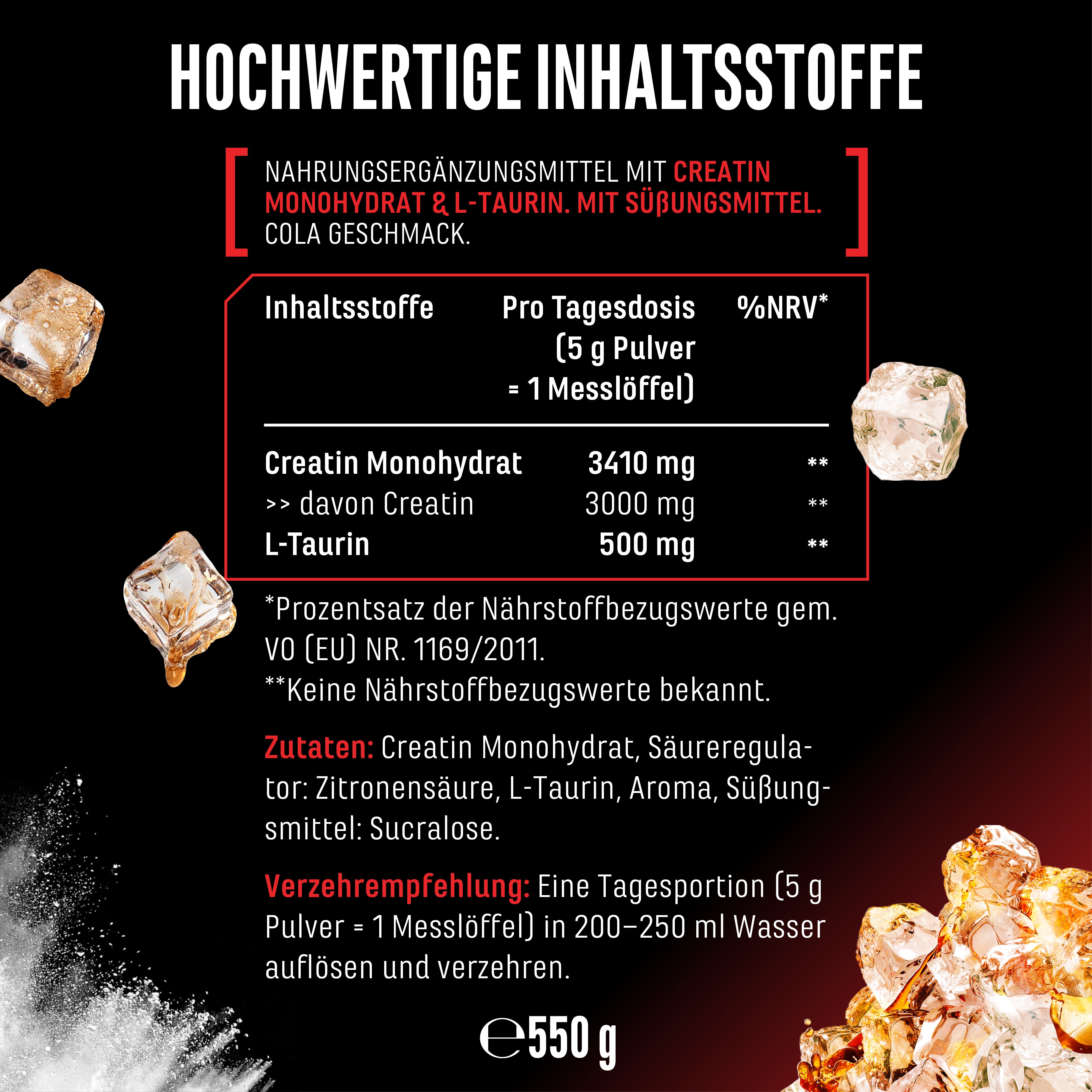 Creatin - Erdbeere, 550 g