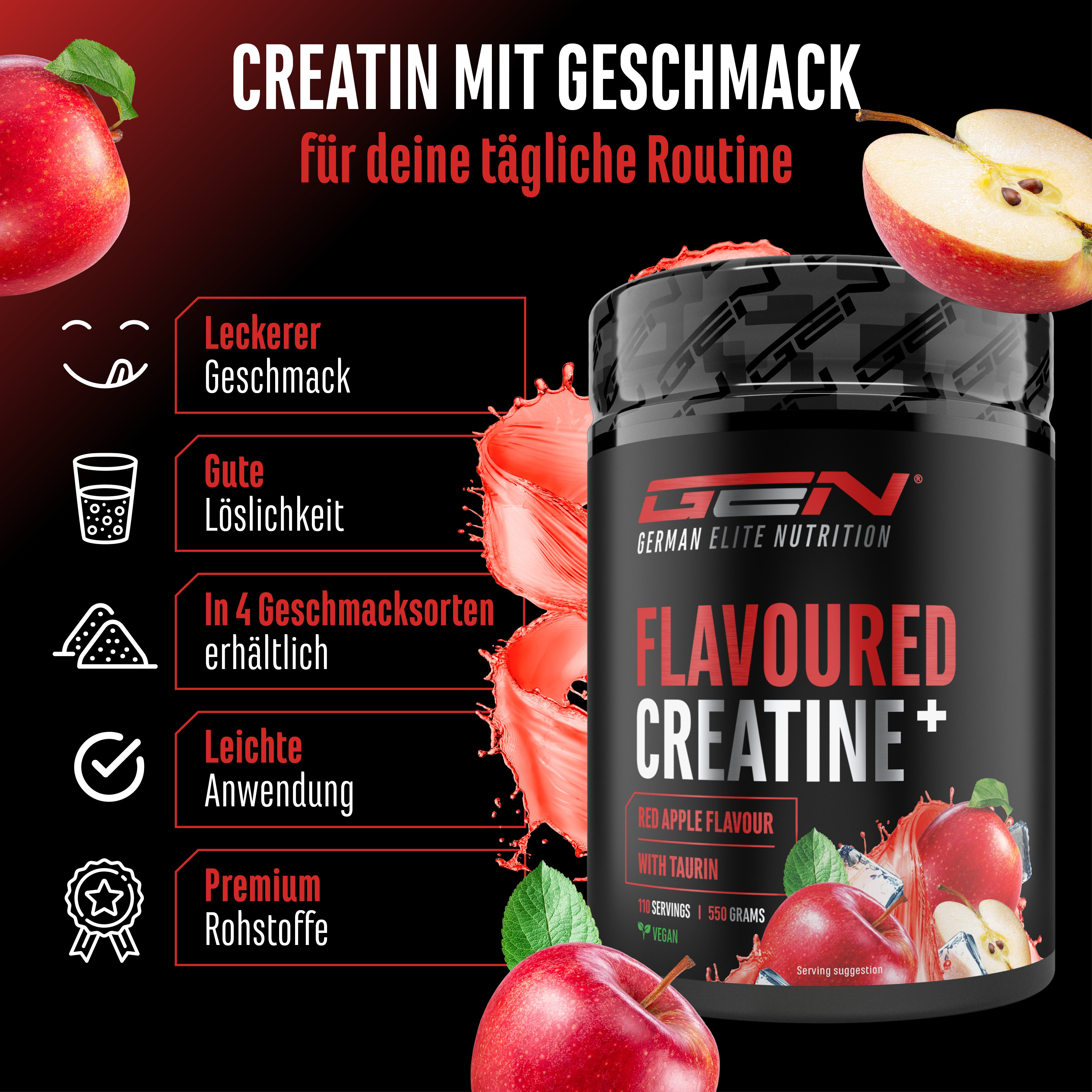 Creatin - Erdbeere, 550 g