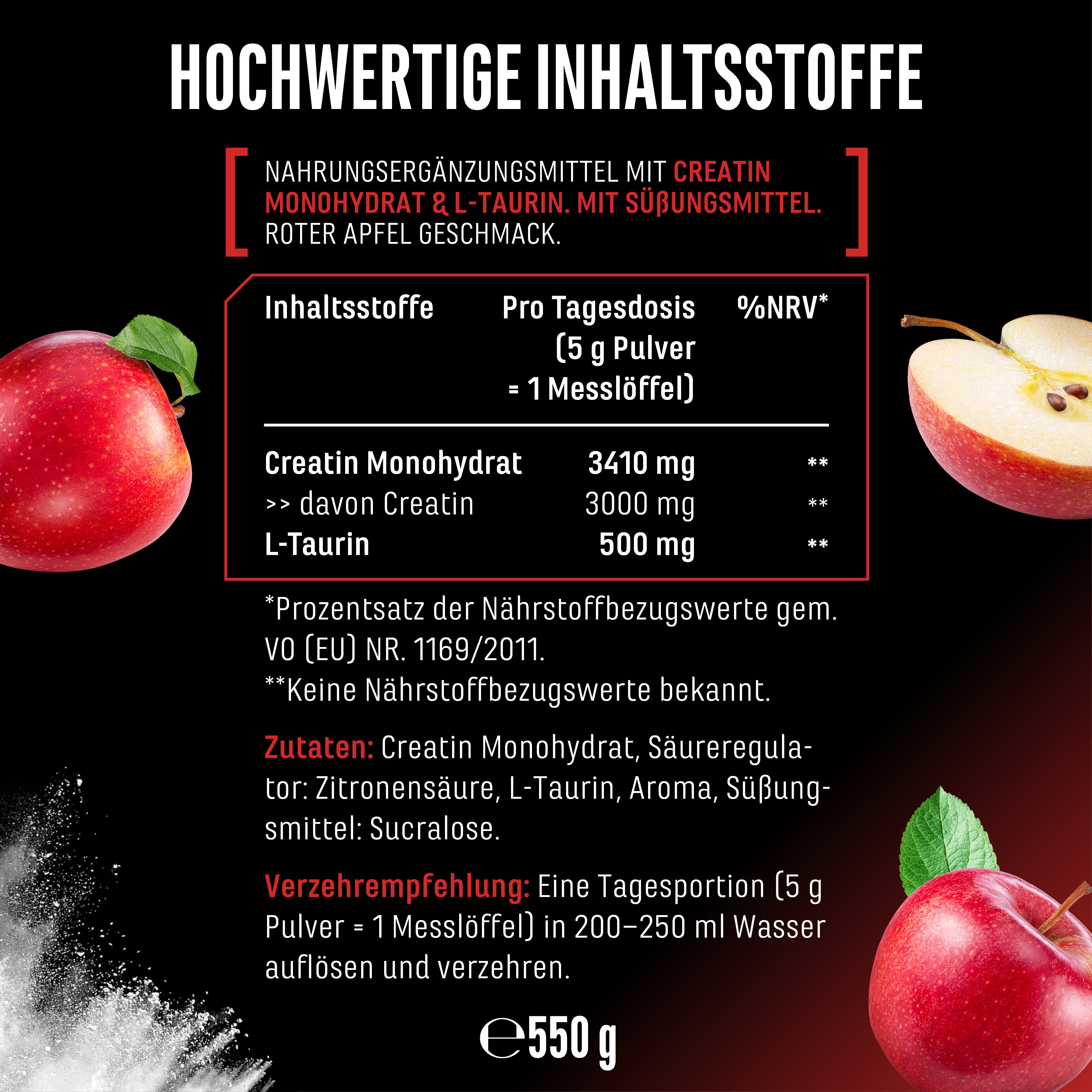 Creatin - Erdbeere, 550 g