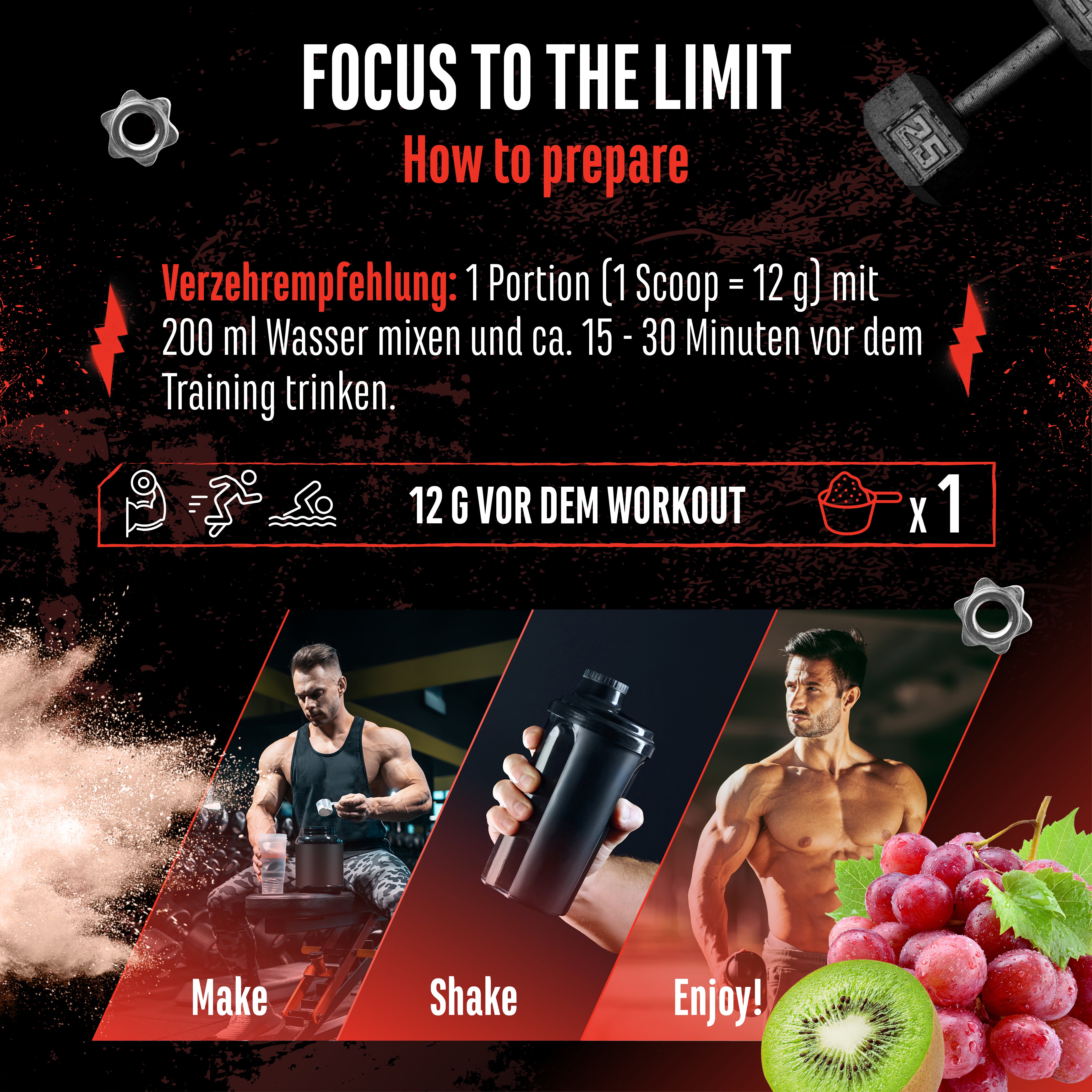Focus to the Limit - Kiwi Druif, 240g