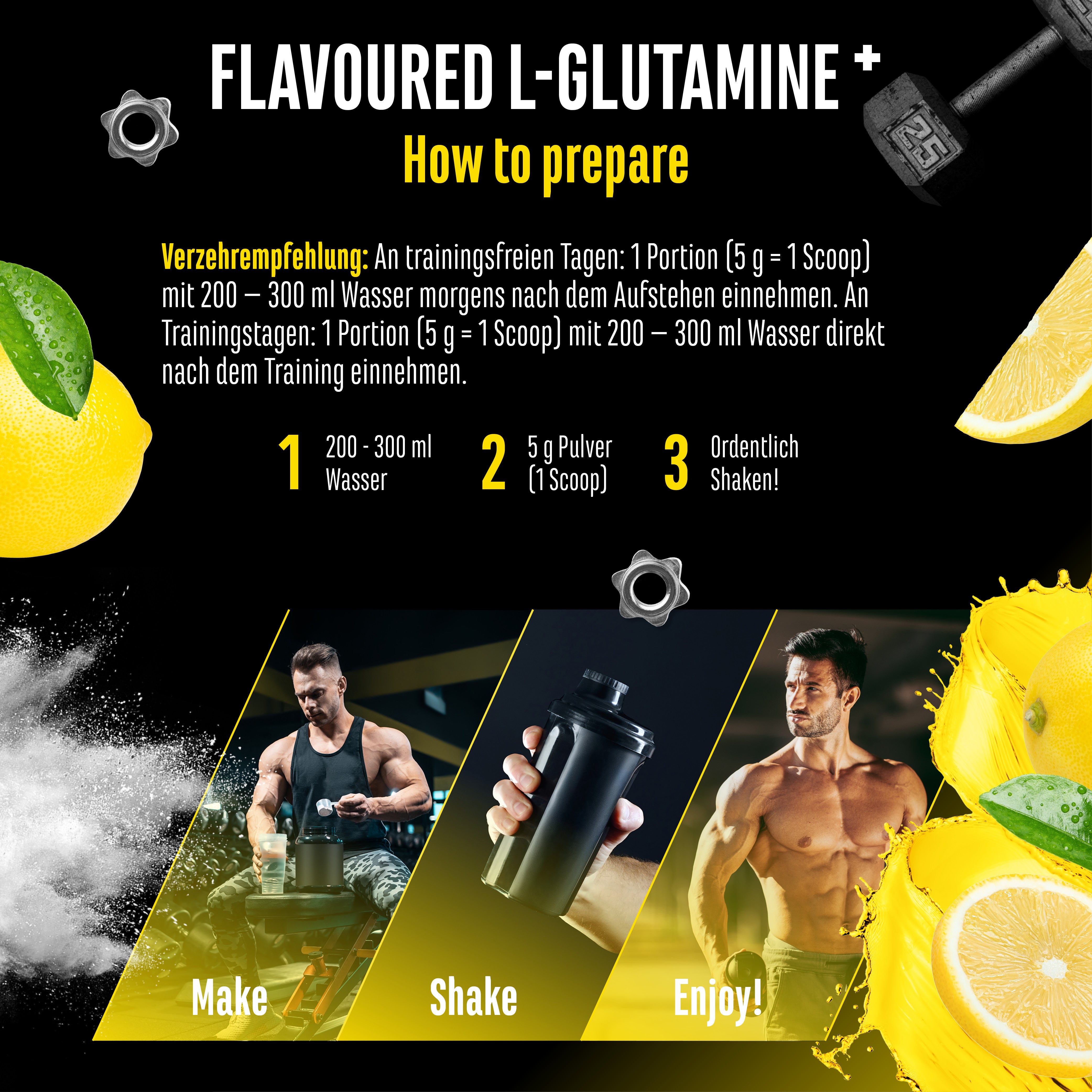 L-Glutamin Pulver Flavoured