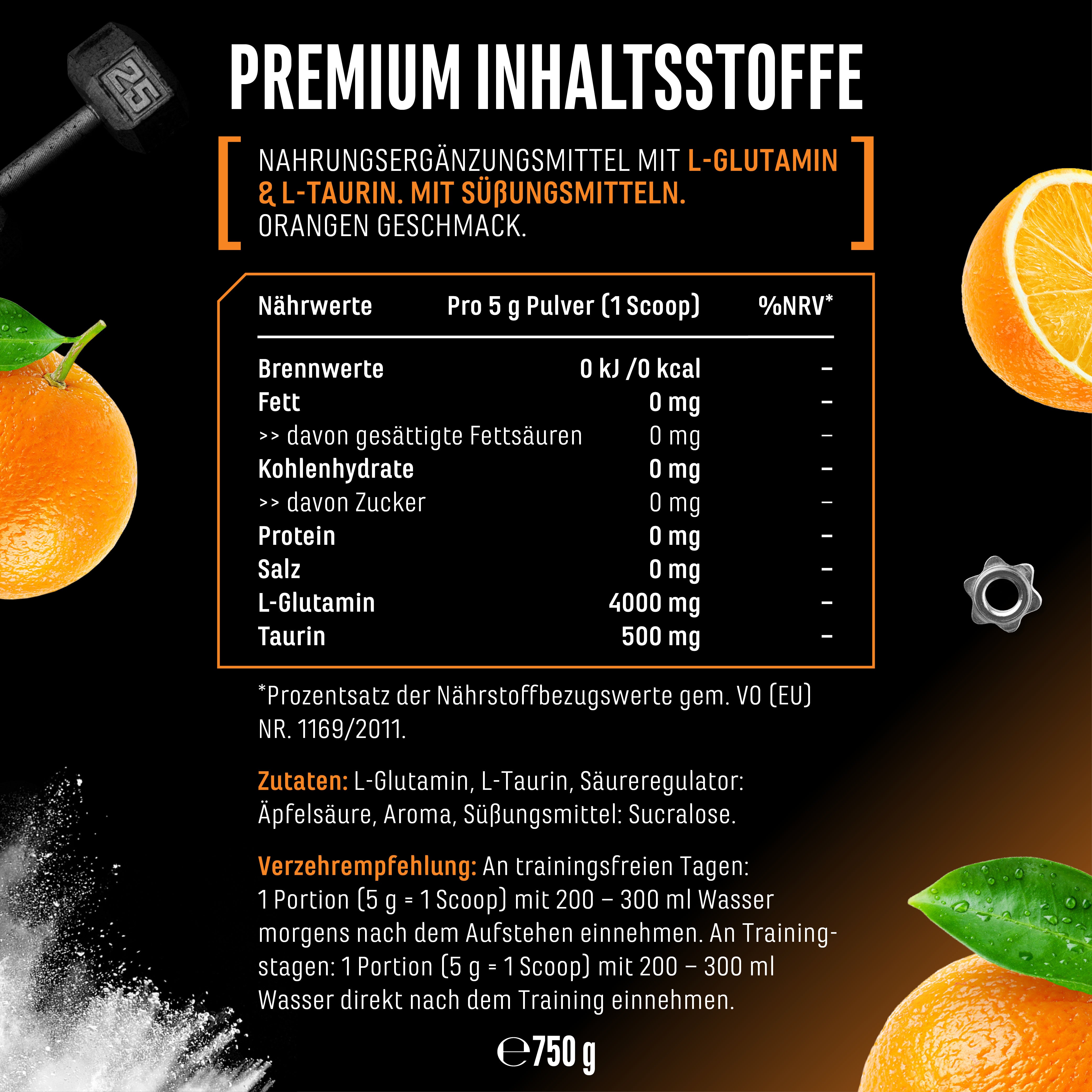 L-Glutamin Pulver Flavoured