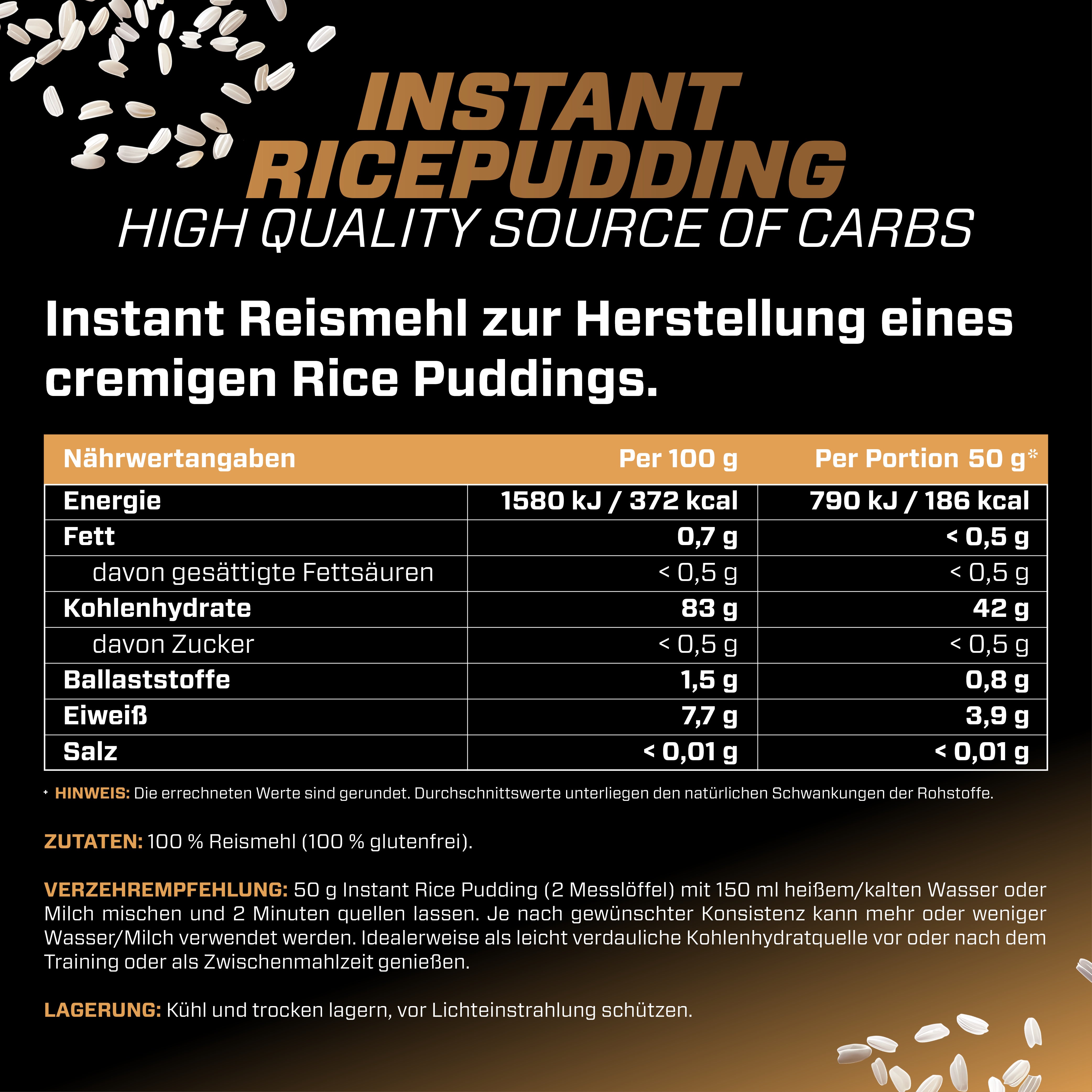 Pudding au riz neutre 3 kg