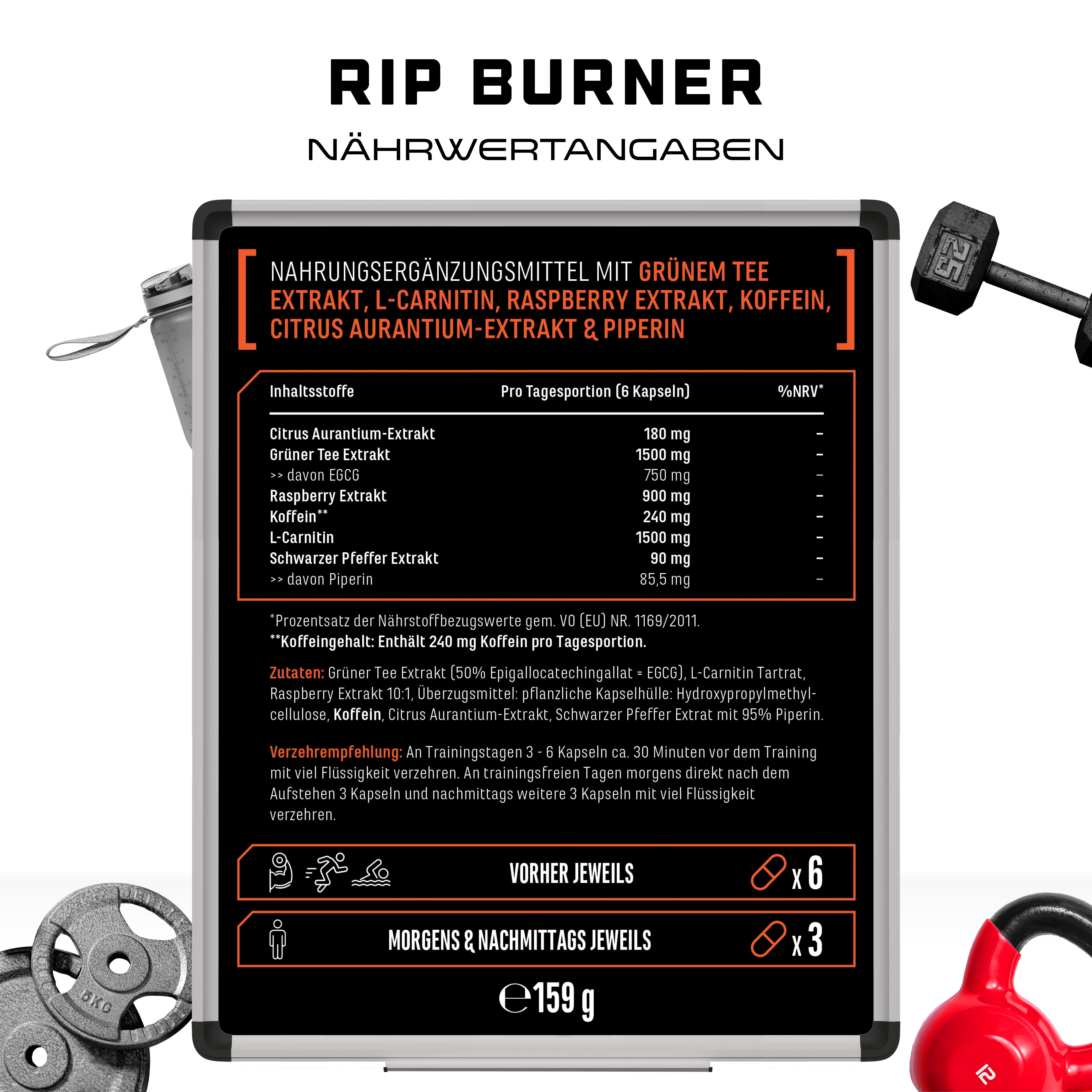 RIP Burner - 180 Capsules - Definition Phase & Diet