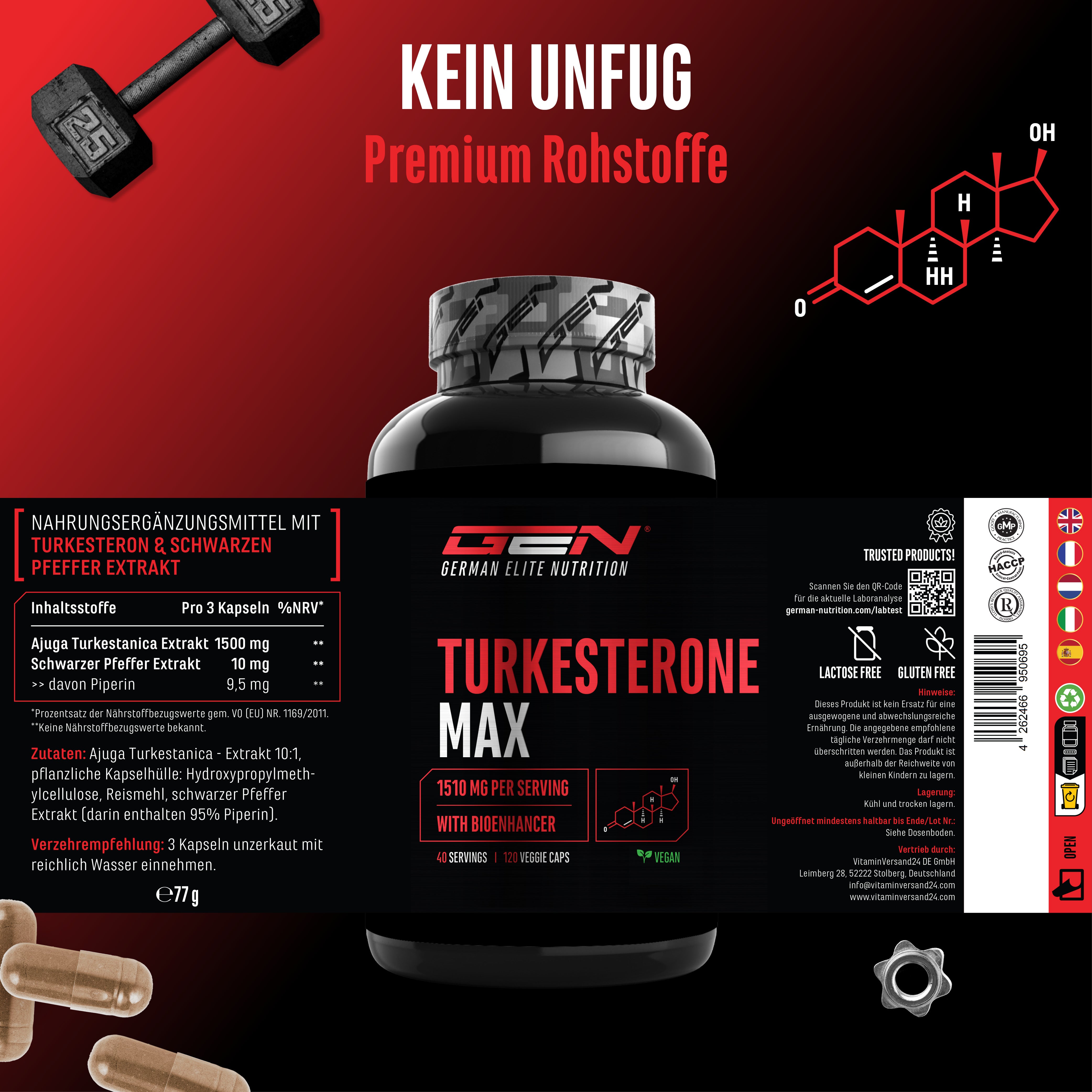 Turkesteron Max, 120 Kapseln